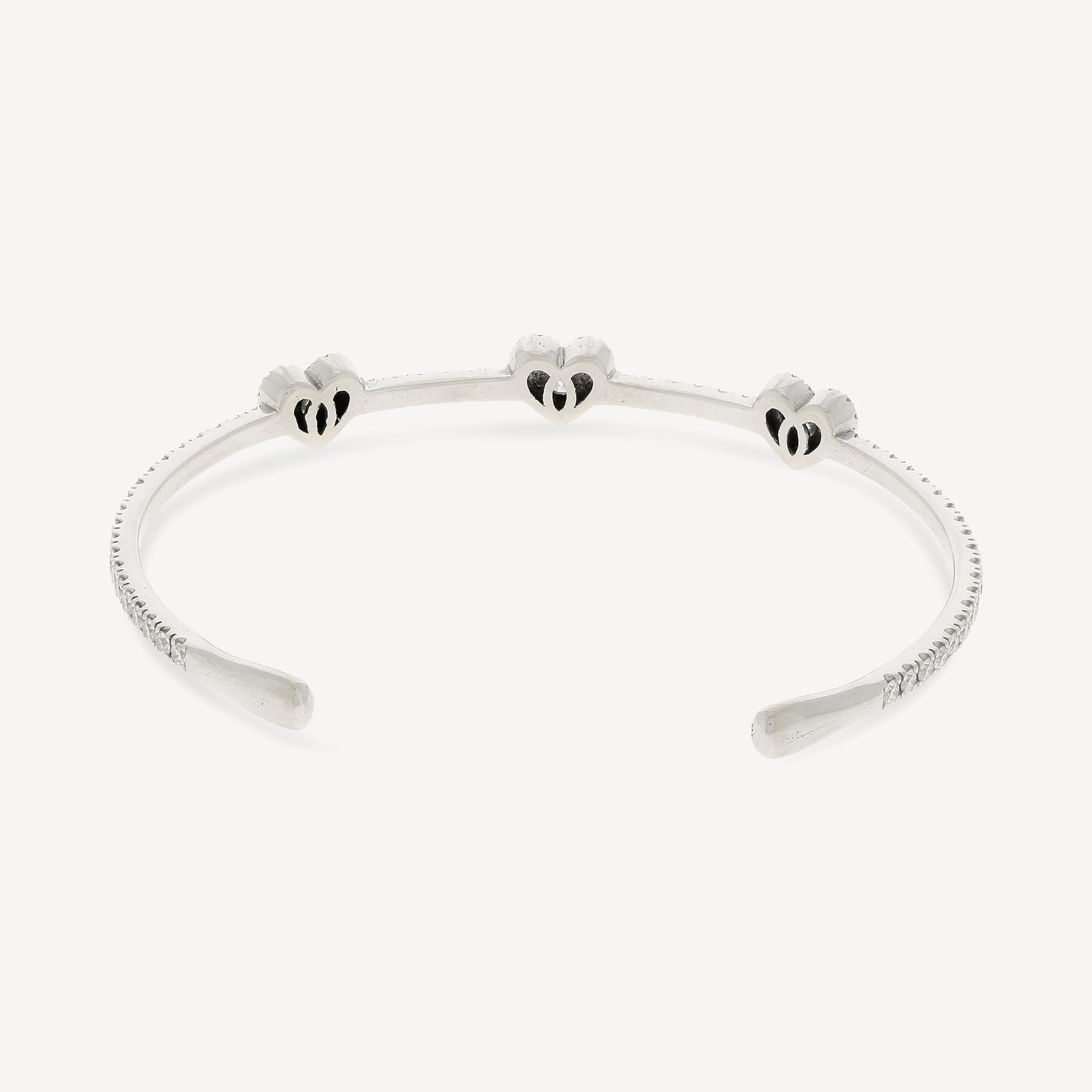 Bracelet Coeur Or Blanc
