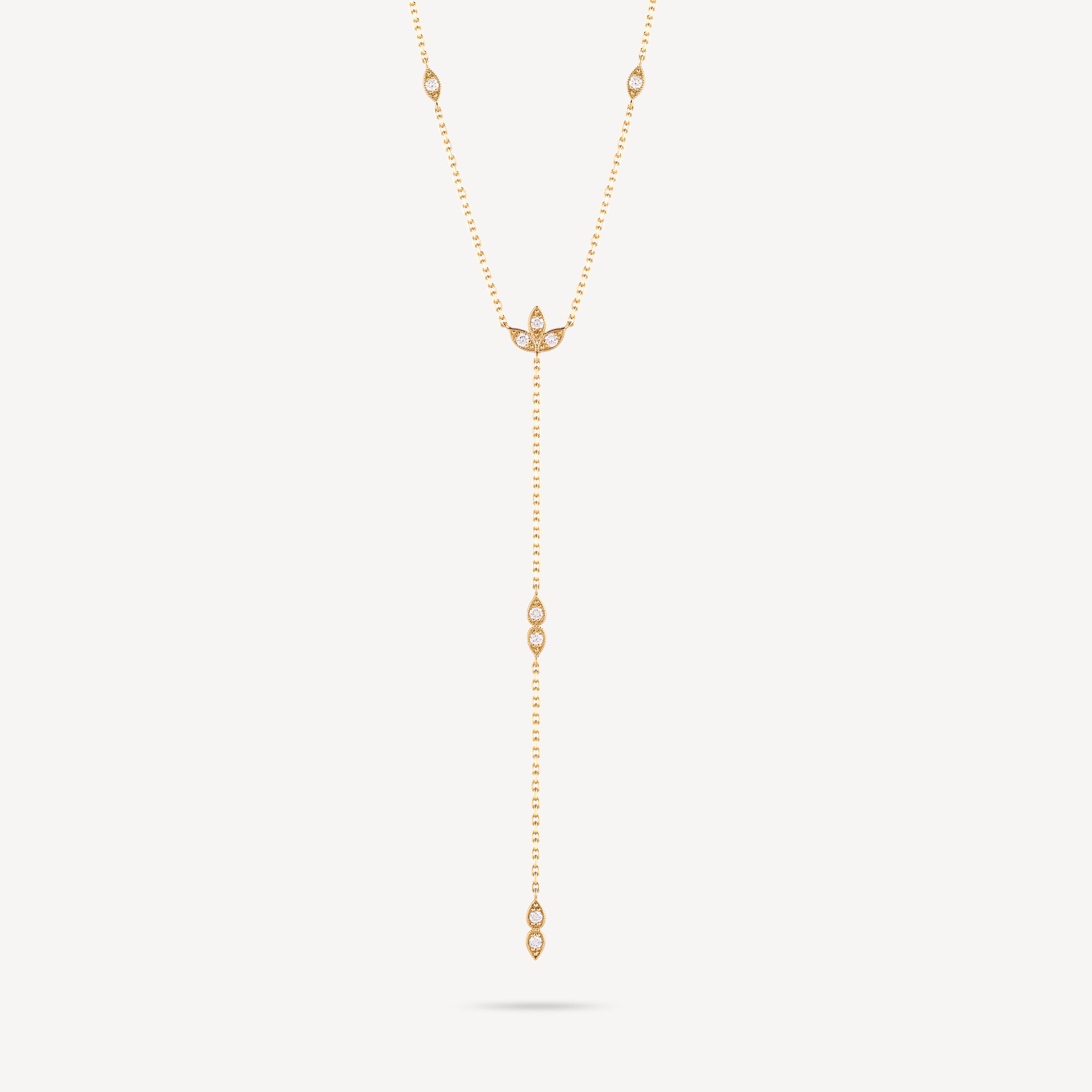 Indy Necklace Yellow Gold Diamonds