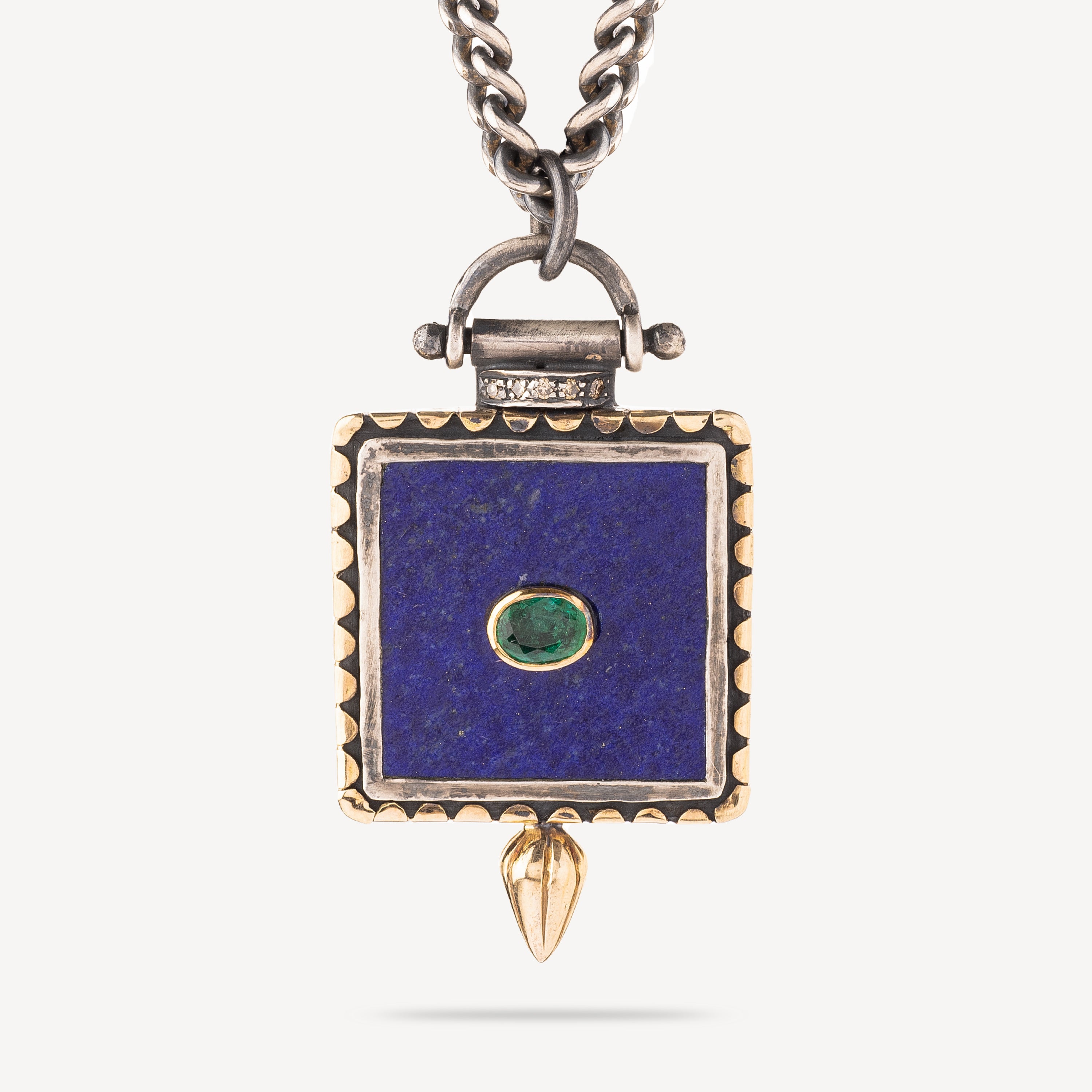 Emerald lapis necklace