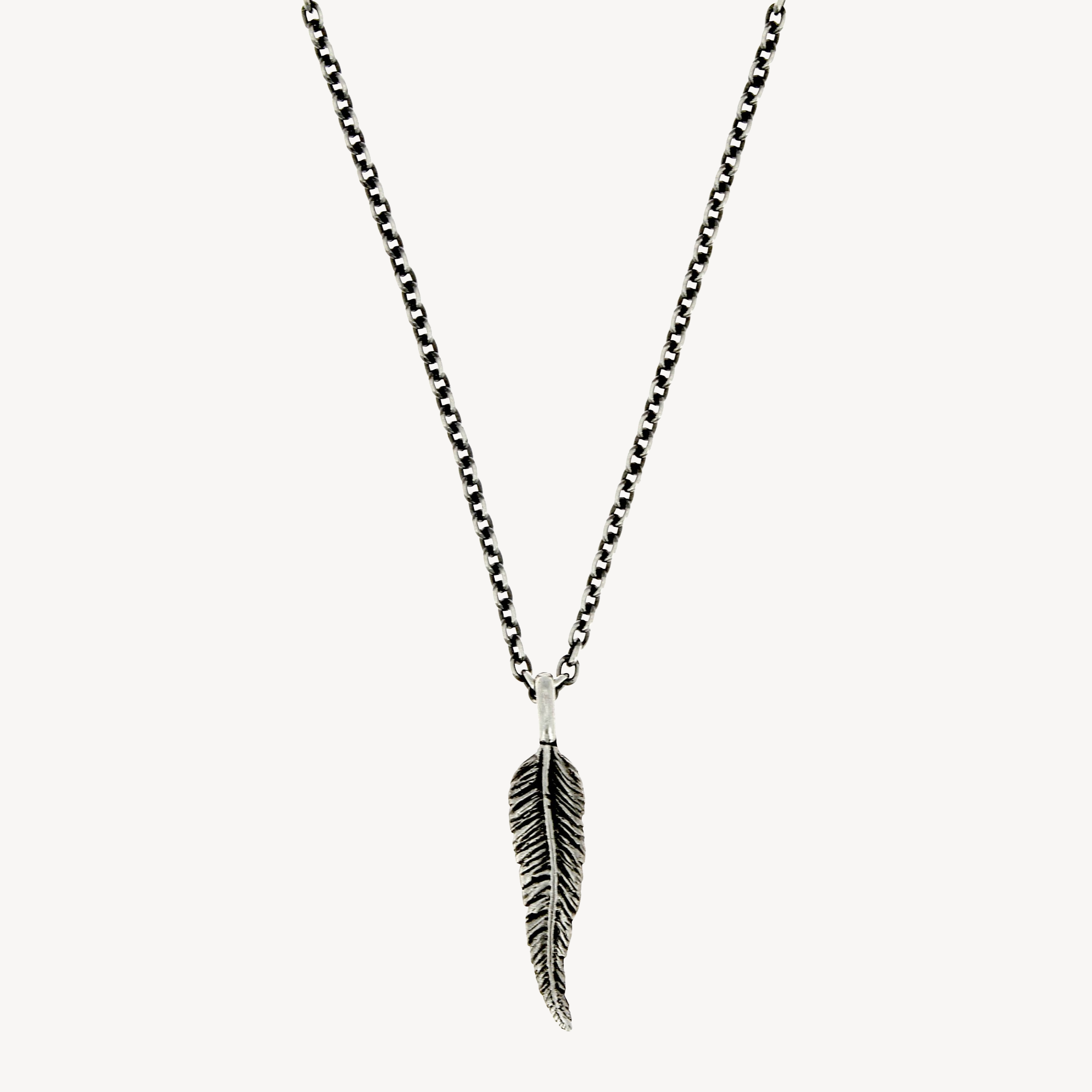 Collier Plume Argent