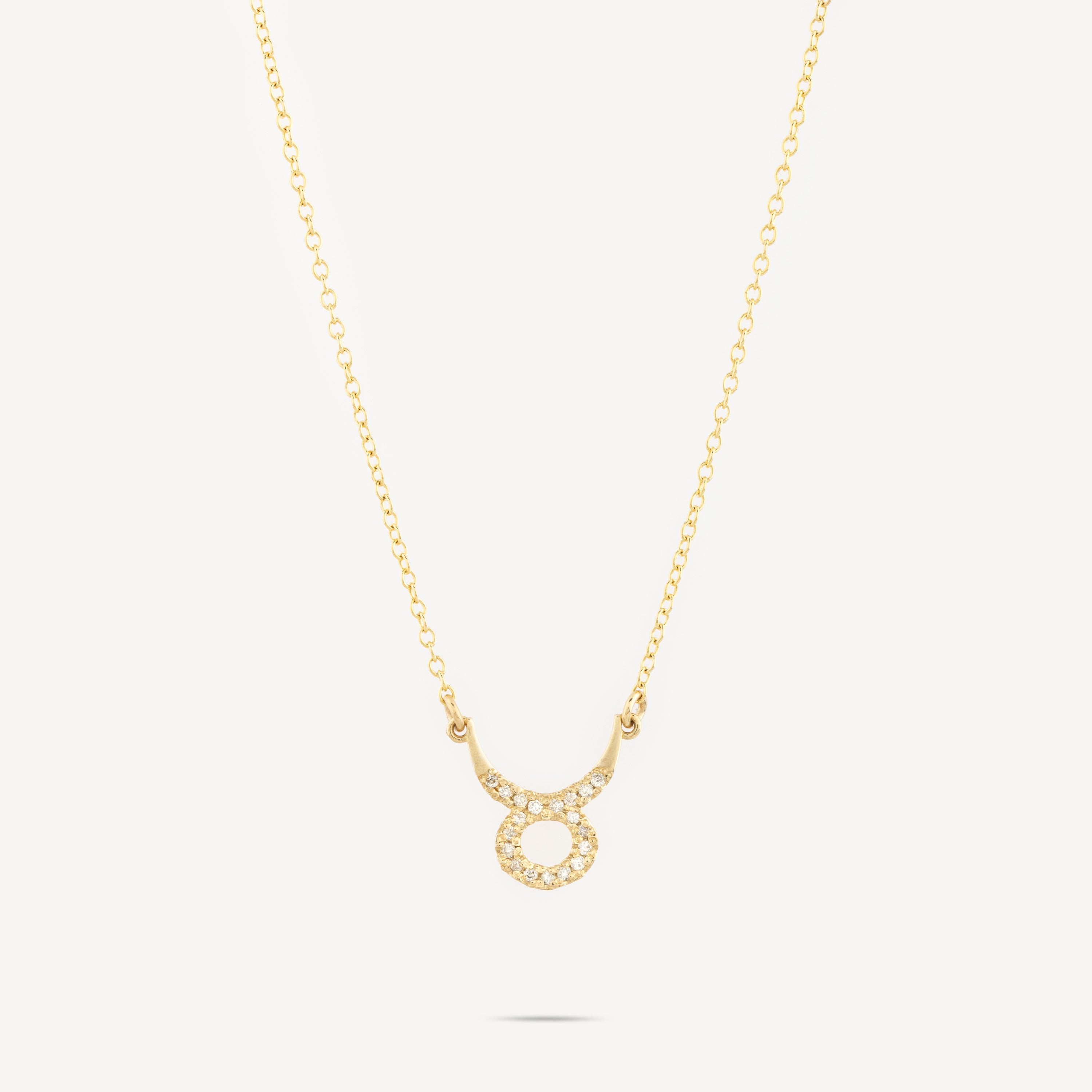 Zodiac Taurus Necklace Gold Diamonds