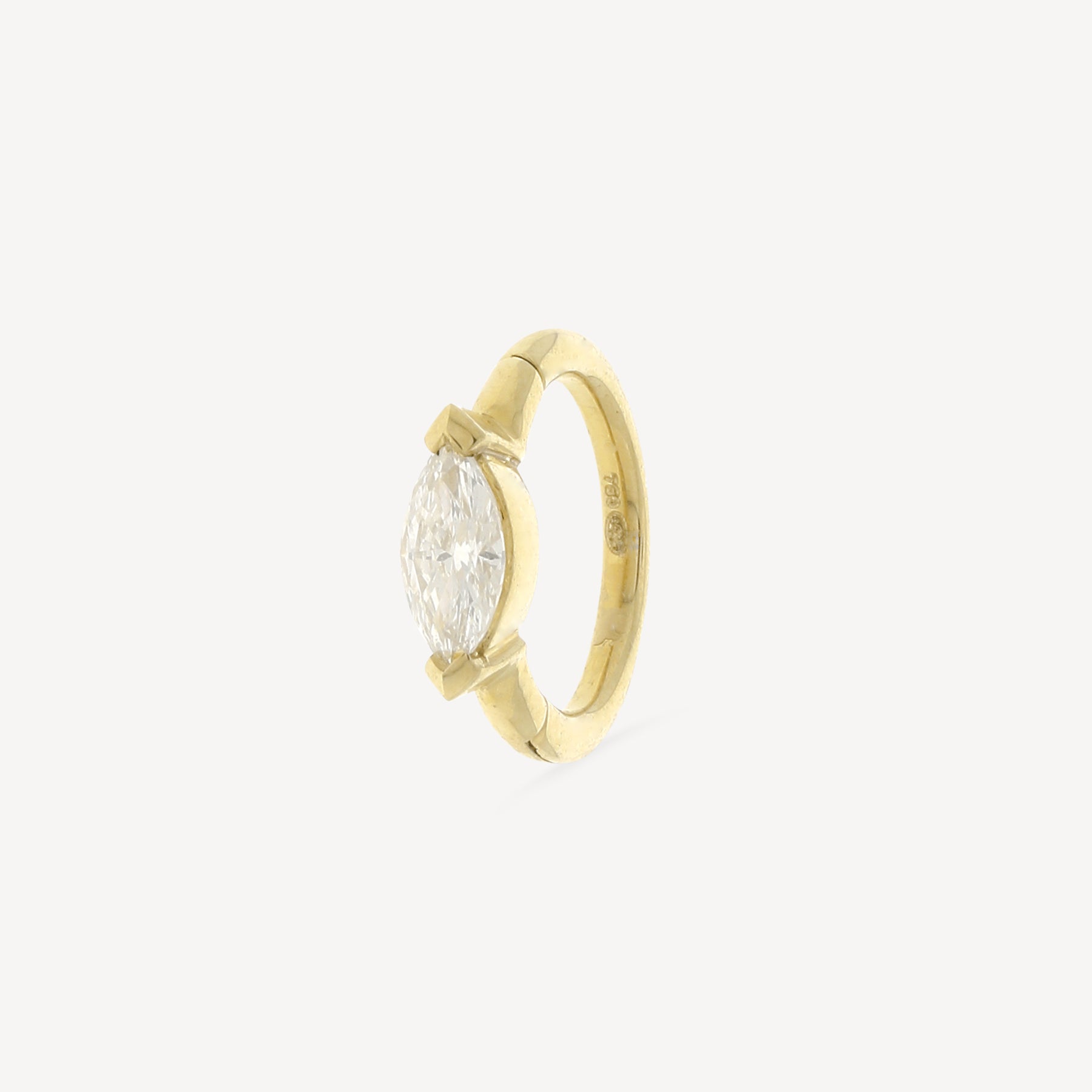 Creole 6.5mm Gelbgold Marquise 4.5x2mm