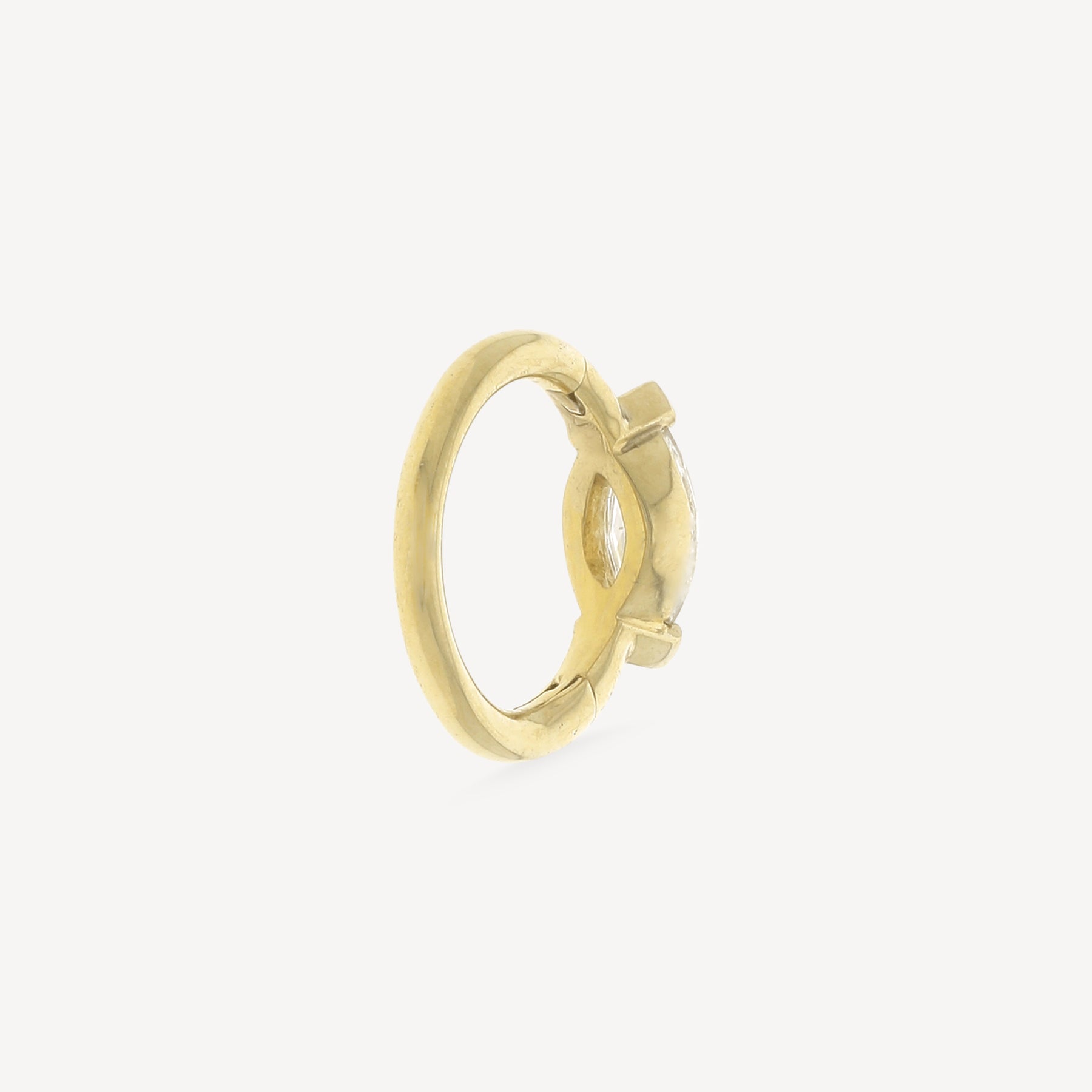 Creole 6.5mm Gelbgold Marquise 4.5x2mm