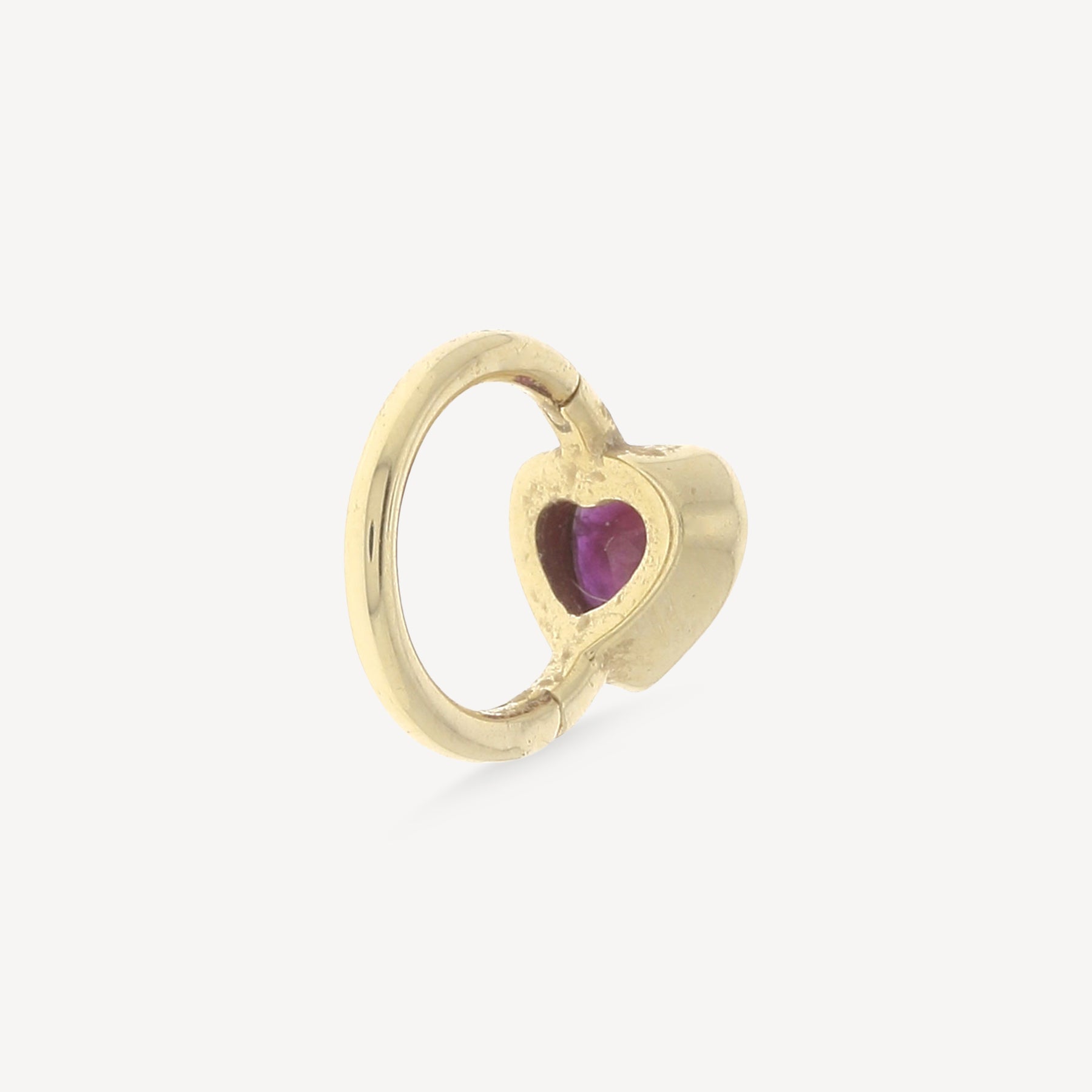 Kreolisches Rubin-Herz aus 6,5 mm Gelbgold