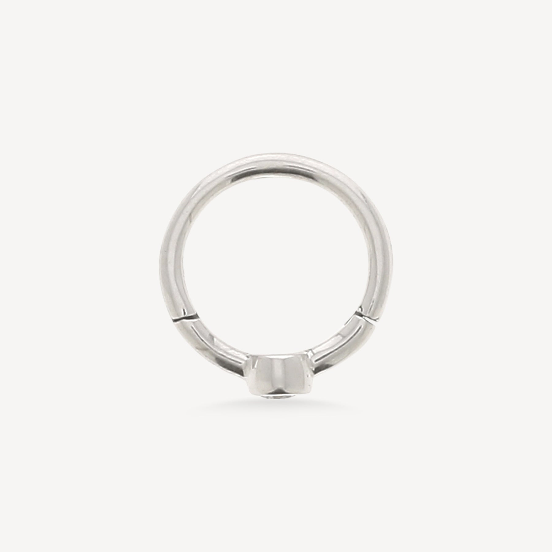Creole 8mm Weißgold Diamant 2.5mm