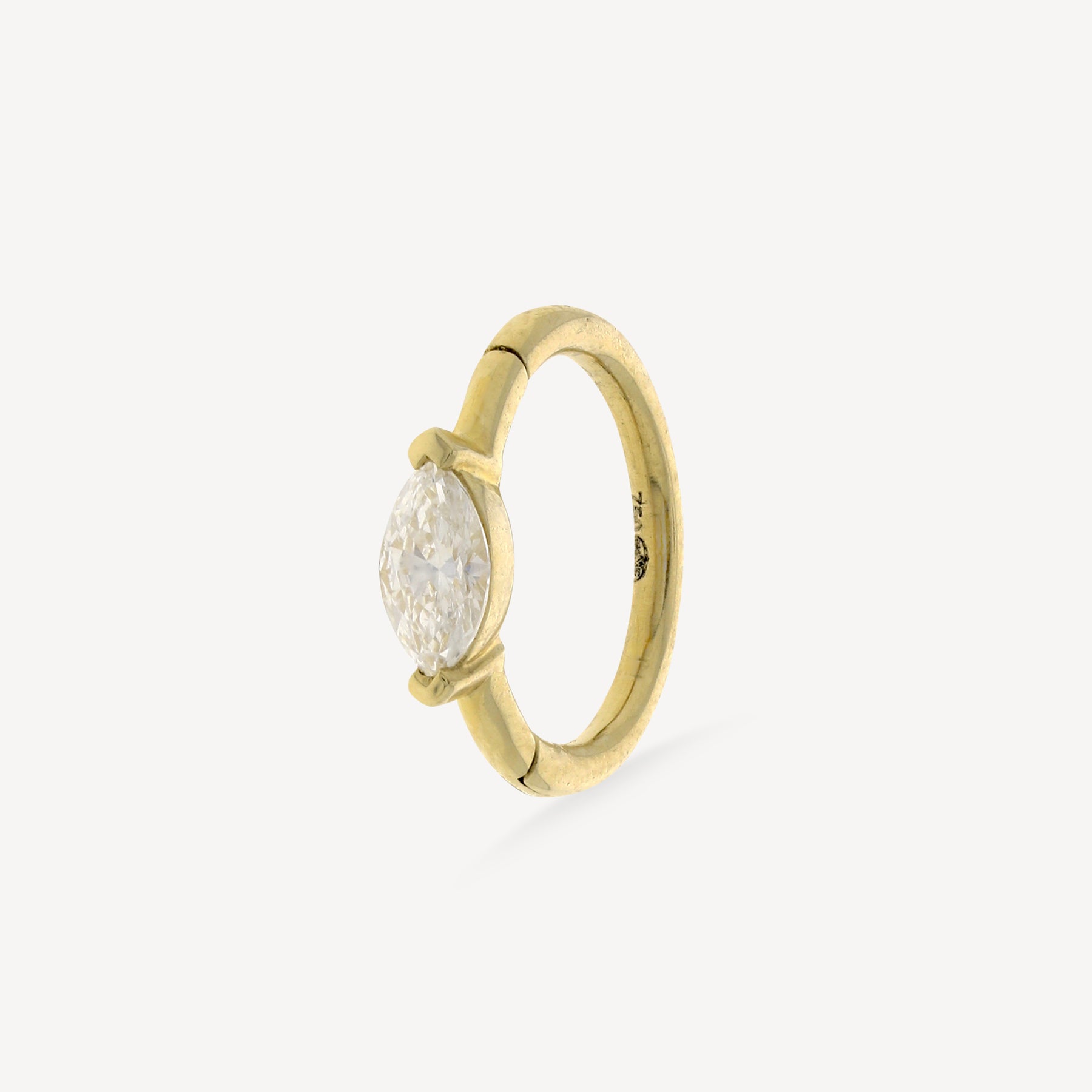 Créole 8mm Or Jaune Marquise 4.5x2mm
