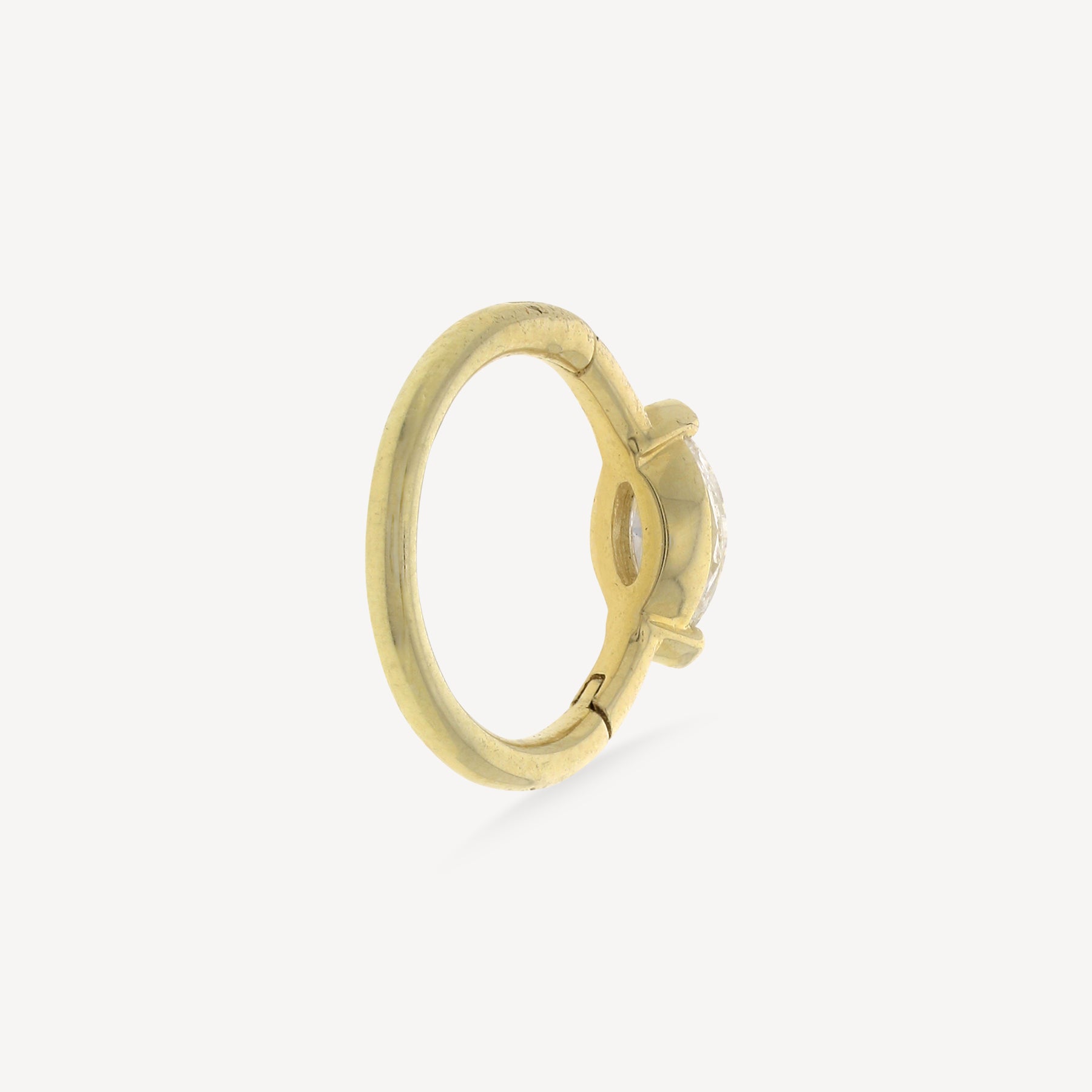 Créole 8mm Or Jaune Marquise 4.5x2mm