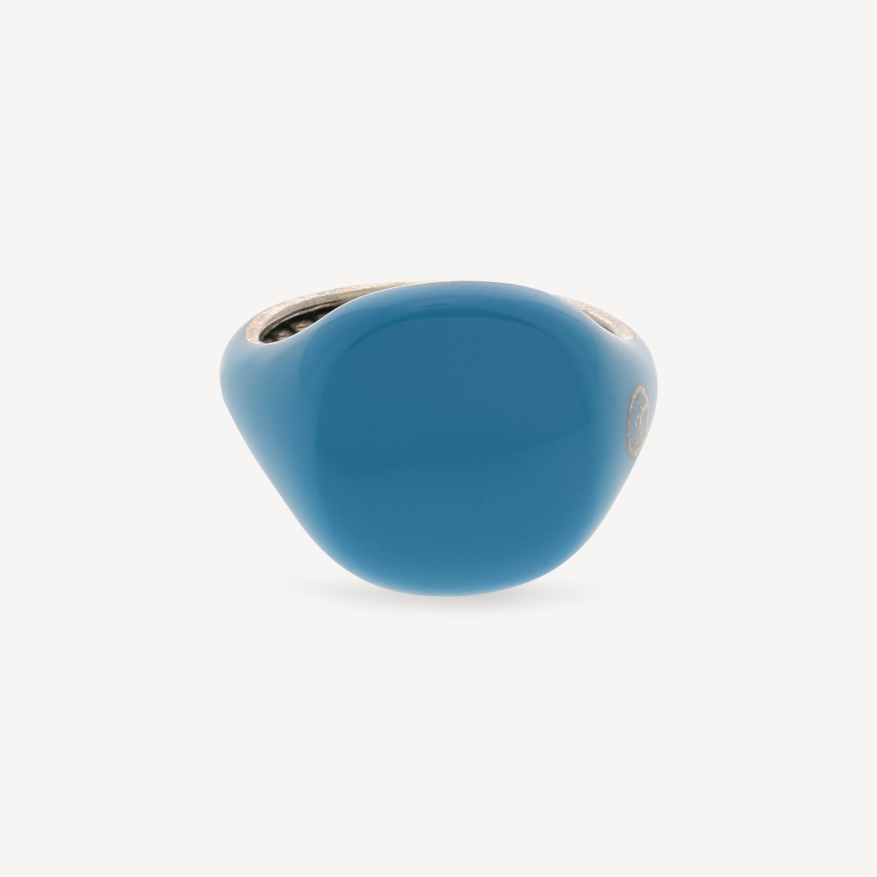 Chevalière Email Turquoise