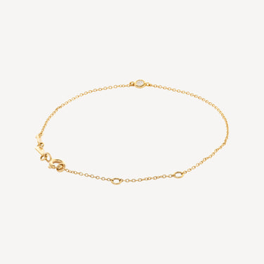 Armband aus Gelbgold und rundem Diamant