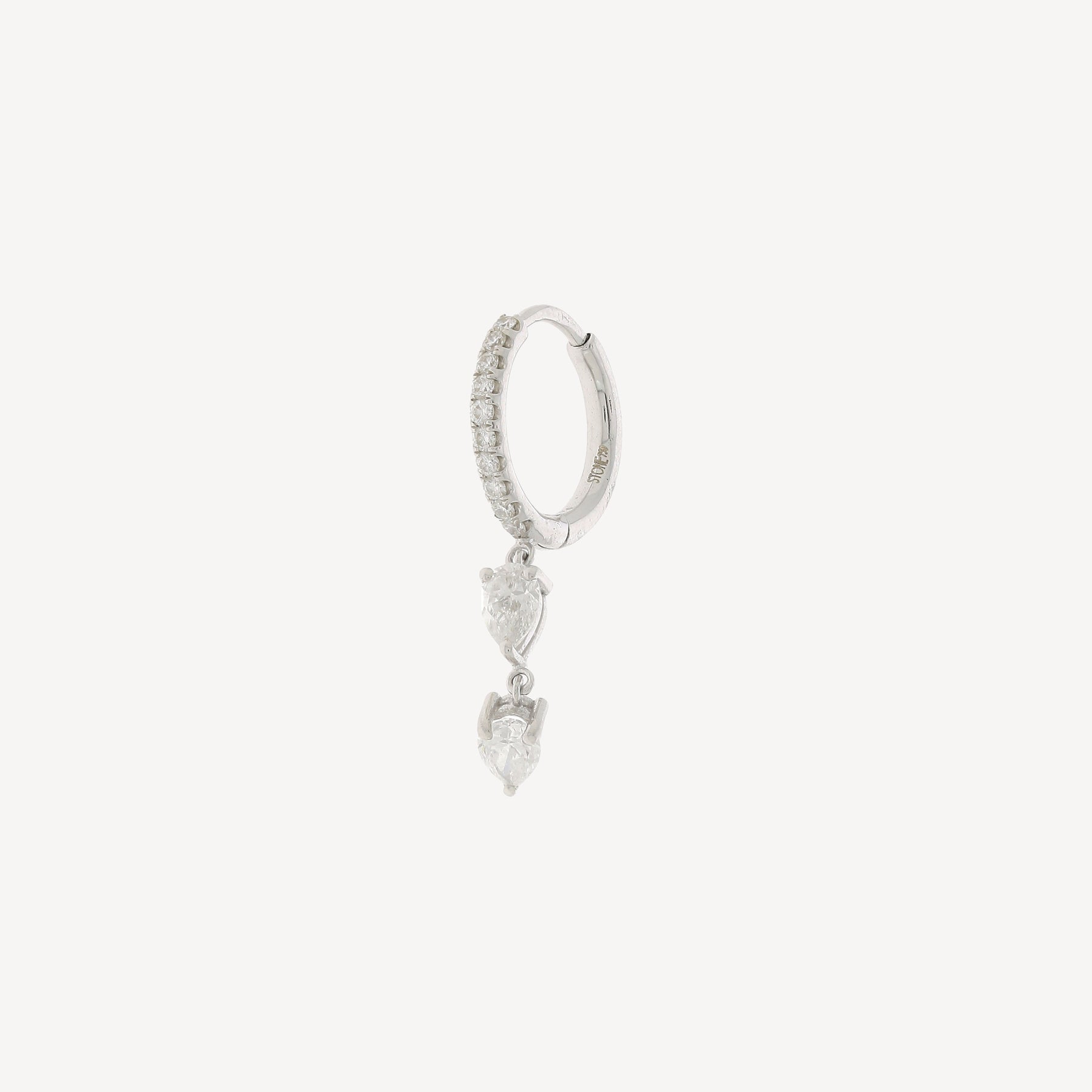 Créole Double Diamant Poire