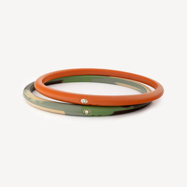 Duo Military Diamond Silikonarmbänder Burgunderrot