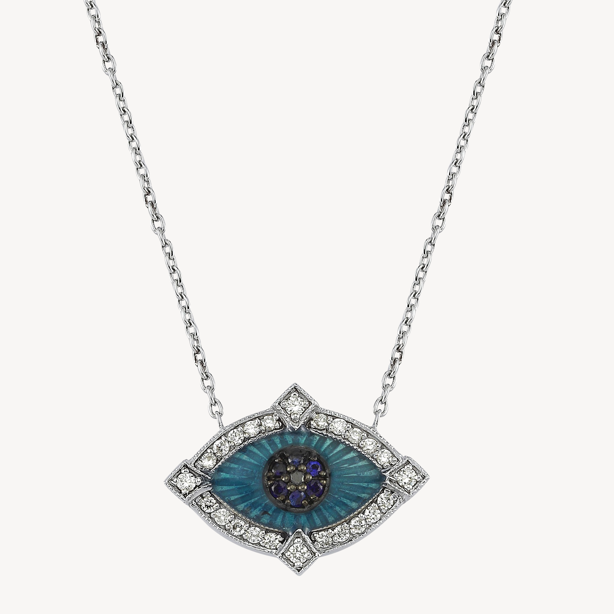 Guardian Sapphire Diamond Necklace