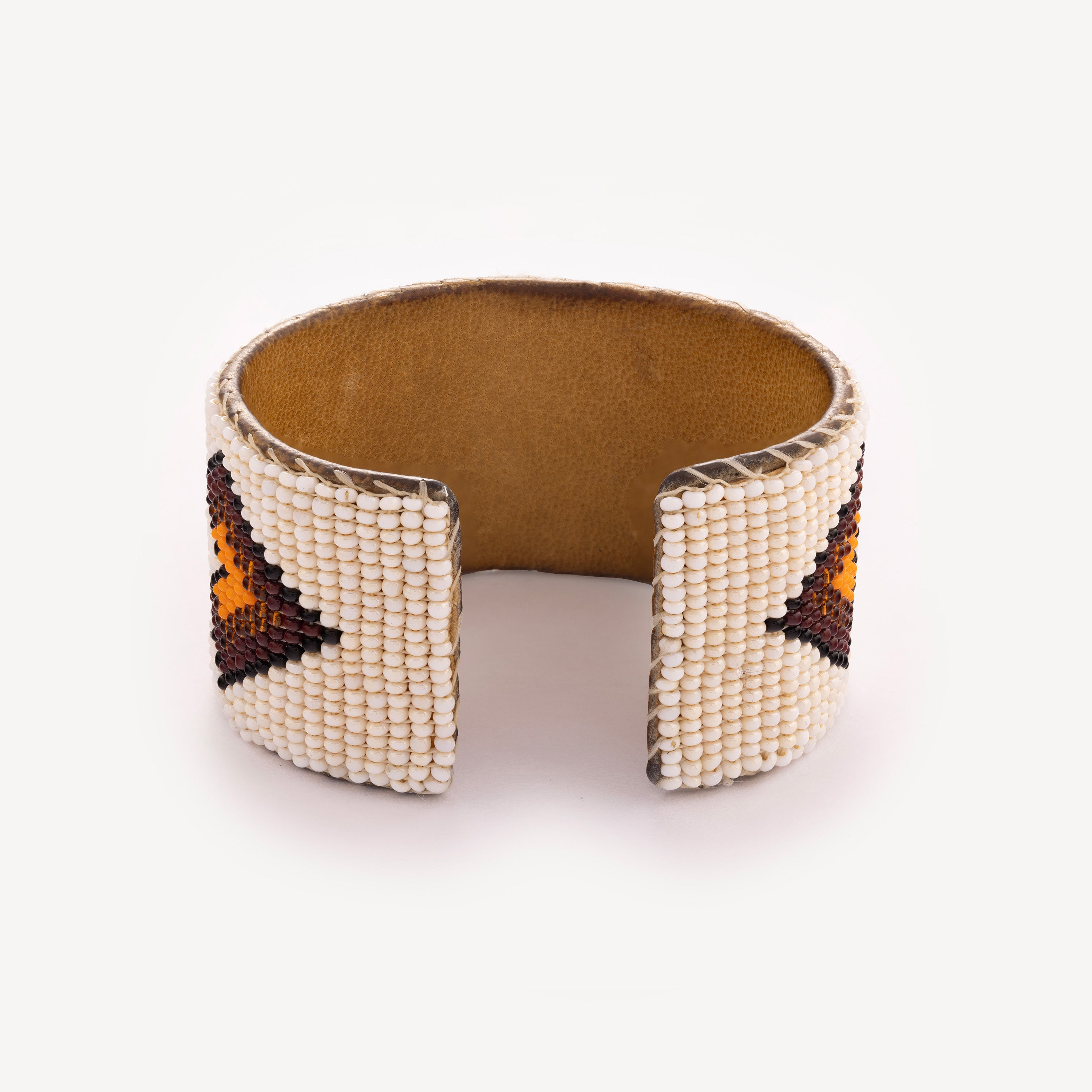 Sioux Leather and Bead Bracelet