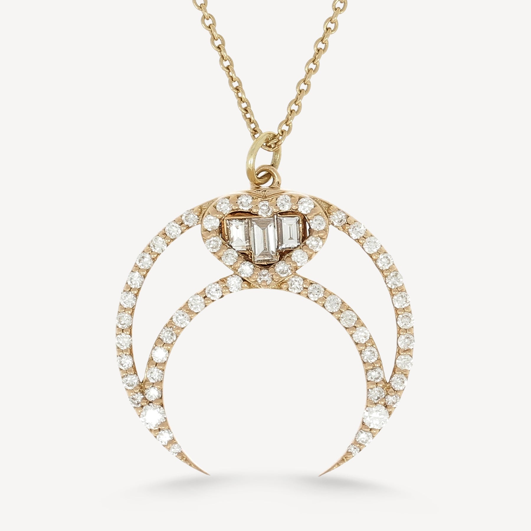 Collier High Moon Baguette Heart