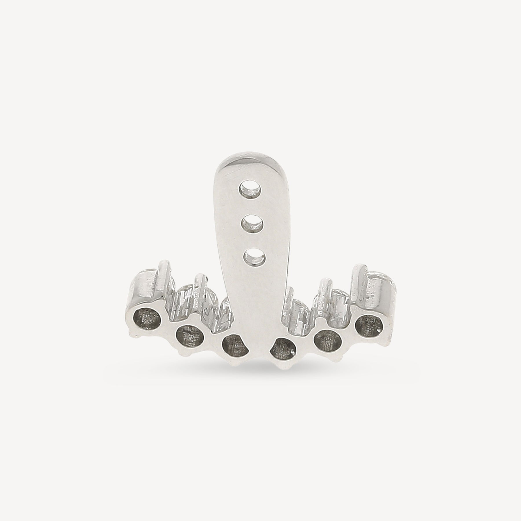 Boucle d'oreille 6 Diamants Or Blanc