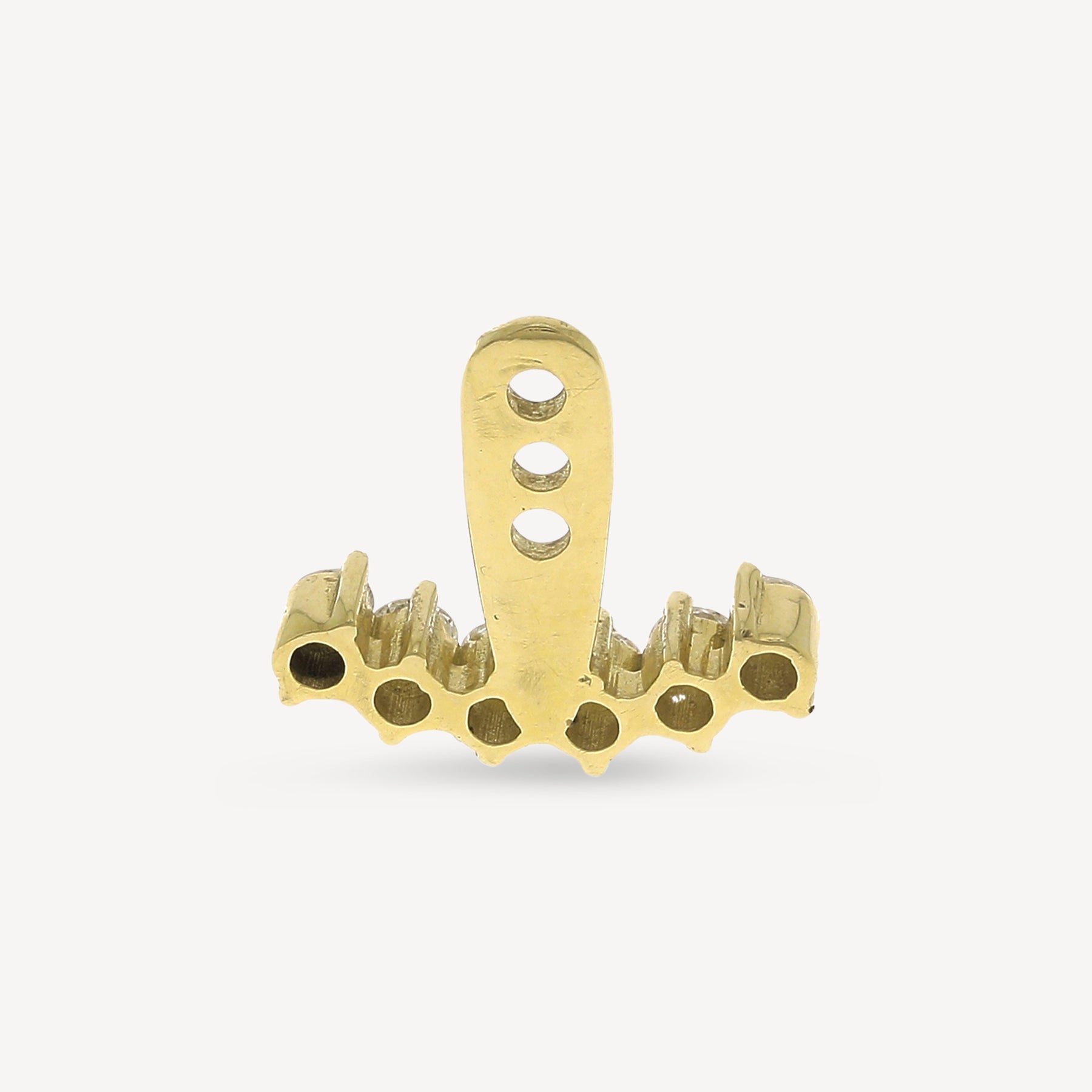 Boucle d'oreille 6 Diamants Or Jaune