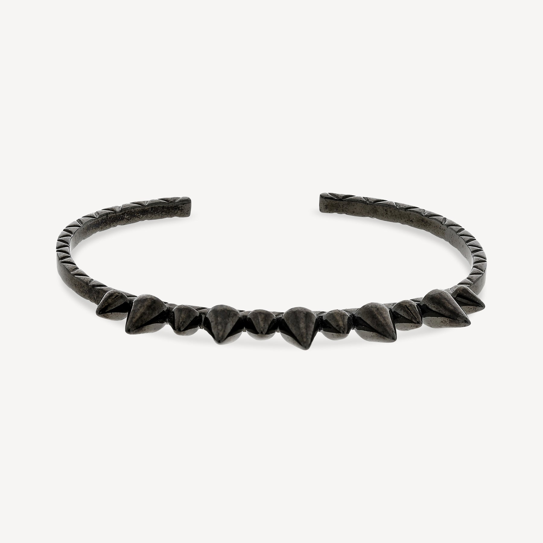 Bracelet Spike Argent Noir