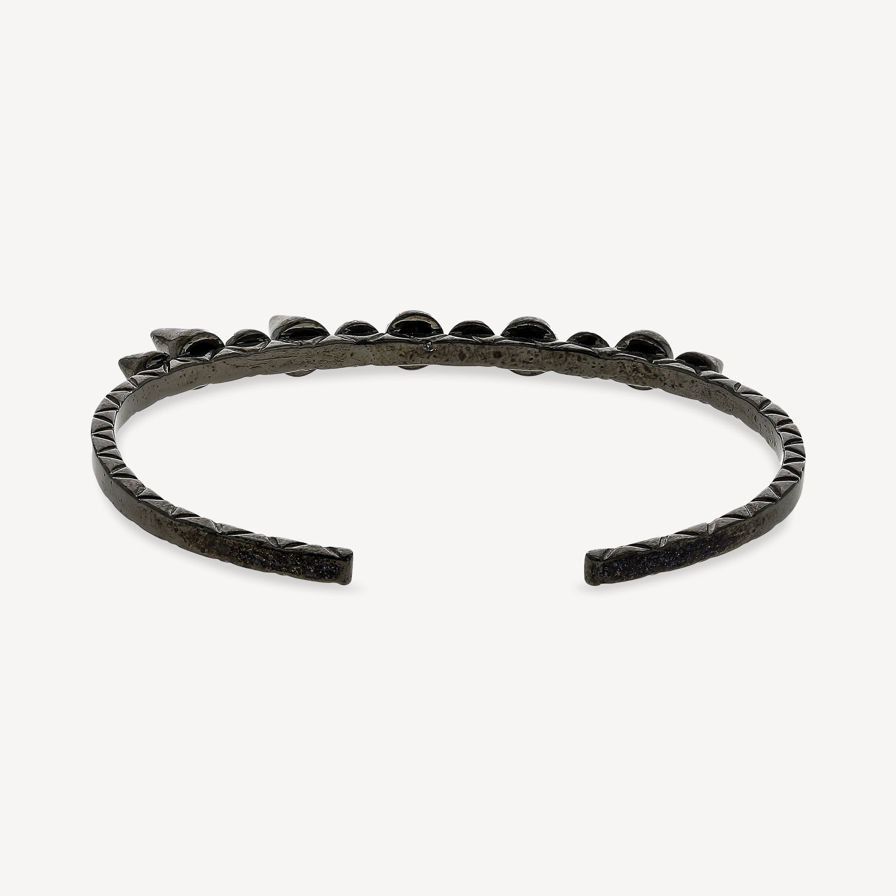 Bracelet Spike Argent Noir