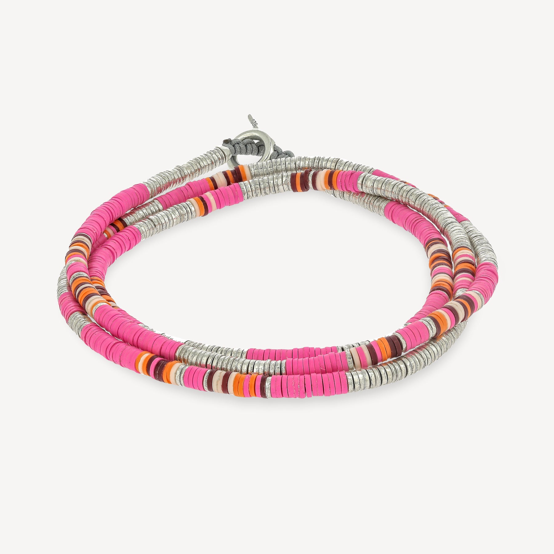 Komodo Triple Wrap Armband Hot Pink Pattern