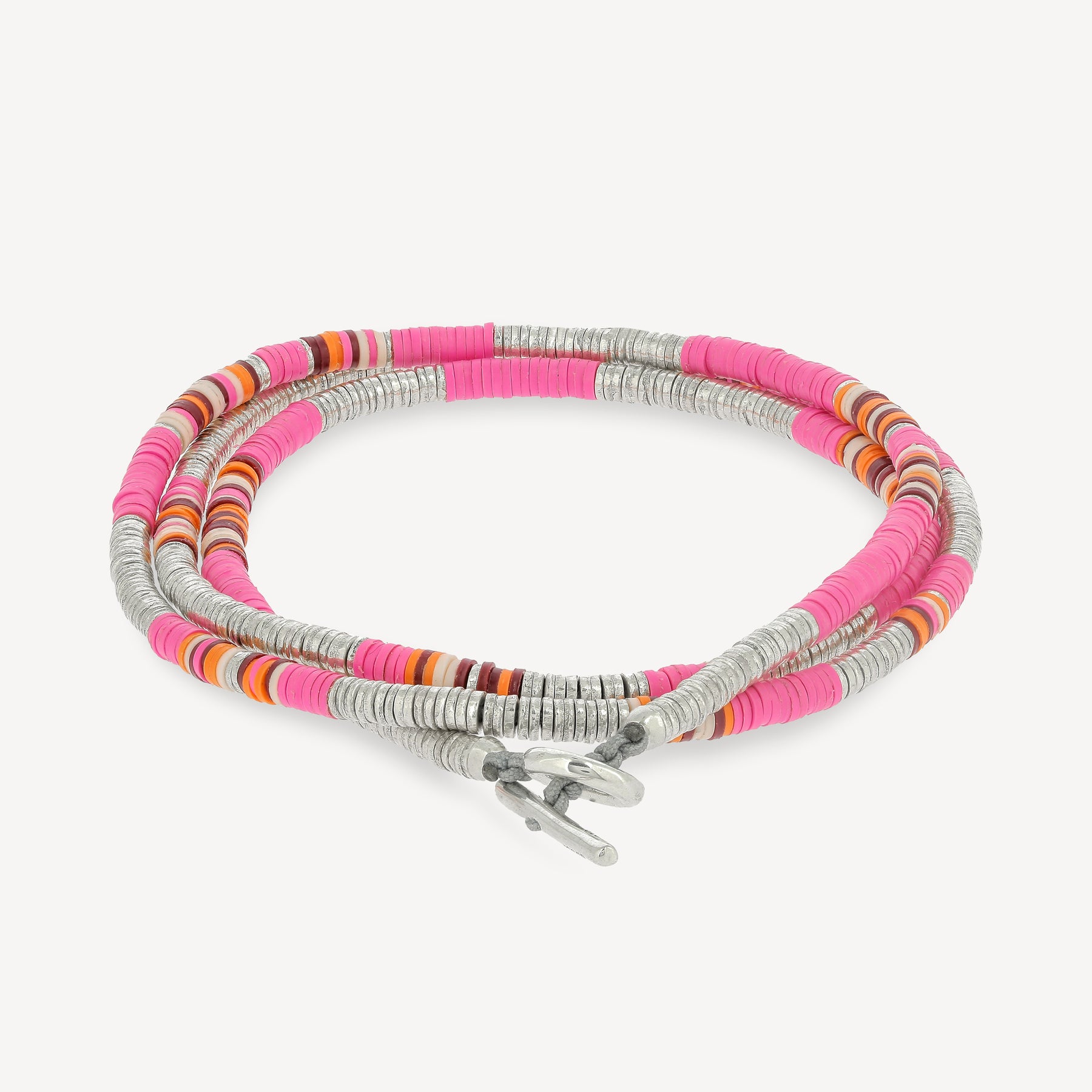 Komodo Triple Wrap Armband Hot Pink Pattern