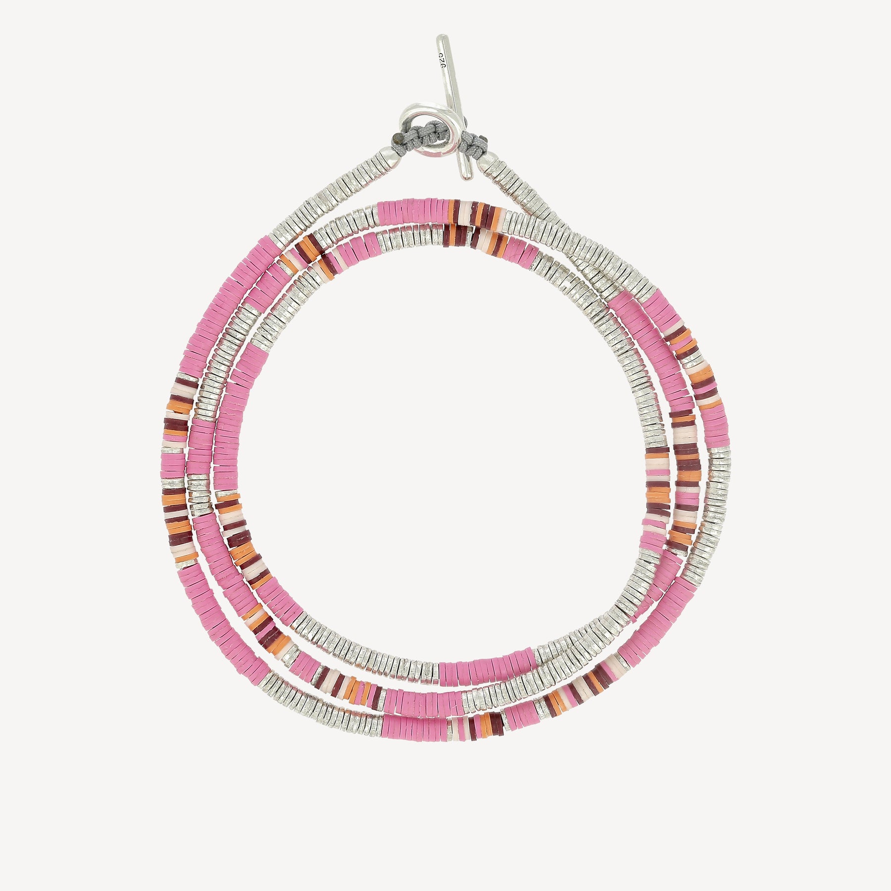 Komodo Triple Wrap Armband Hot Pink Pattern