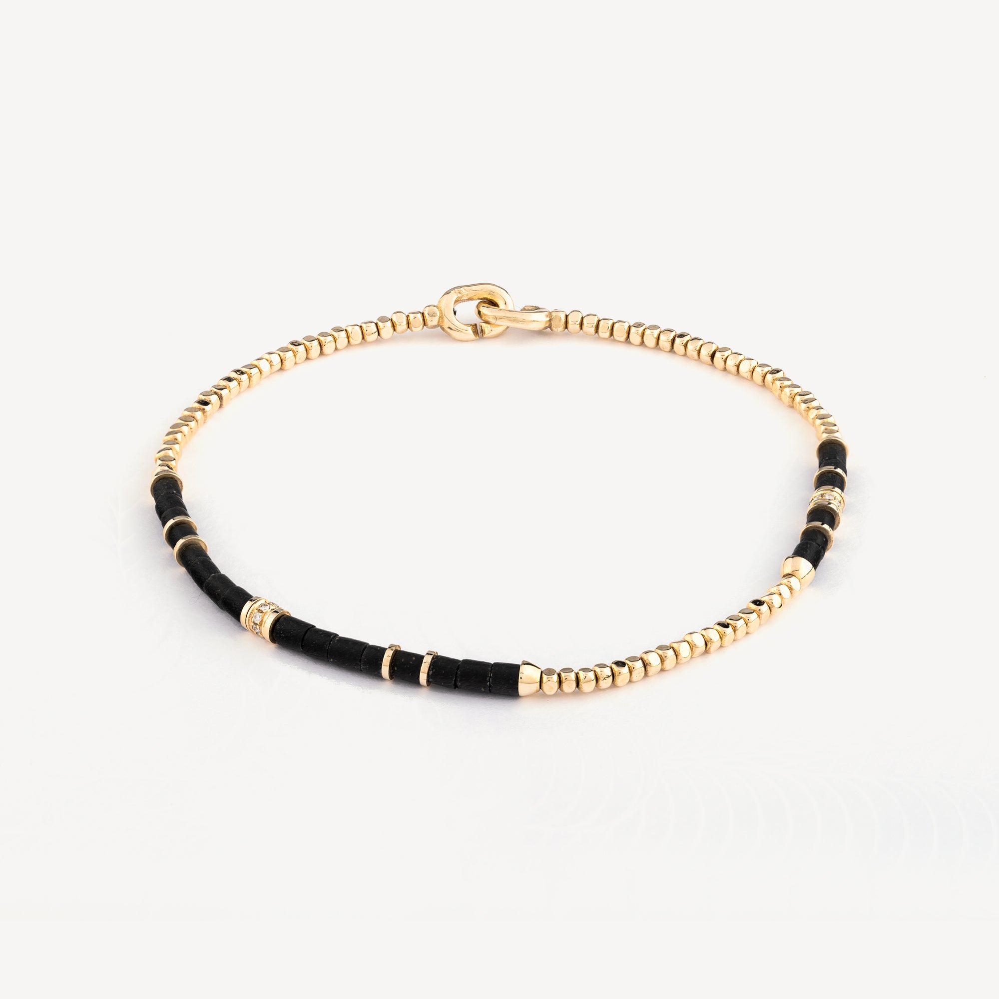 Bracelet  Black Afghan Creosote Yellow gold