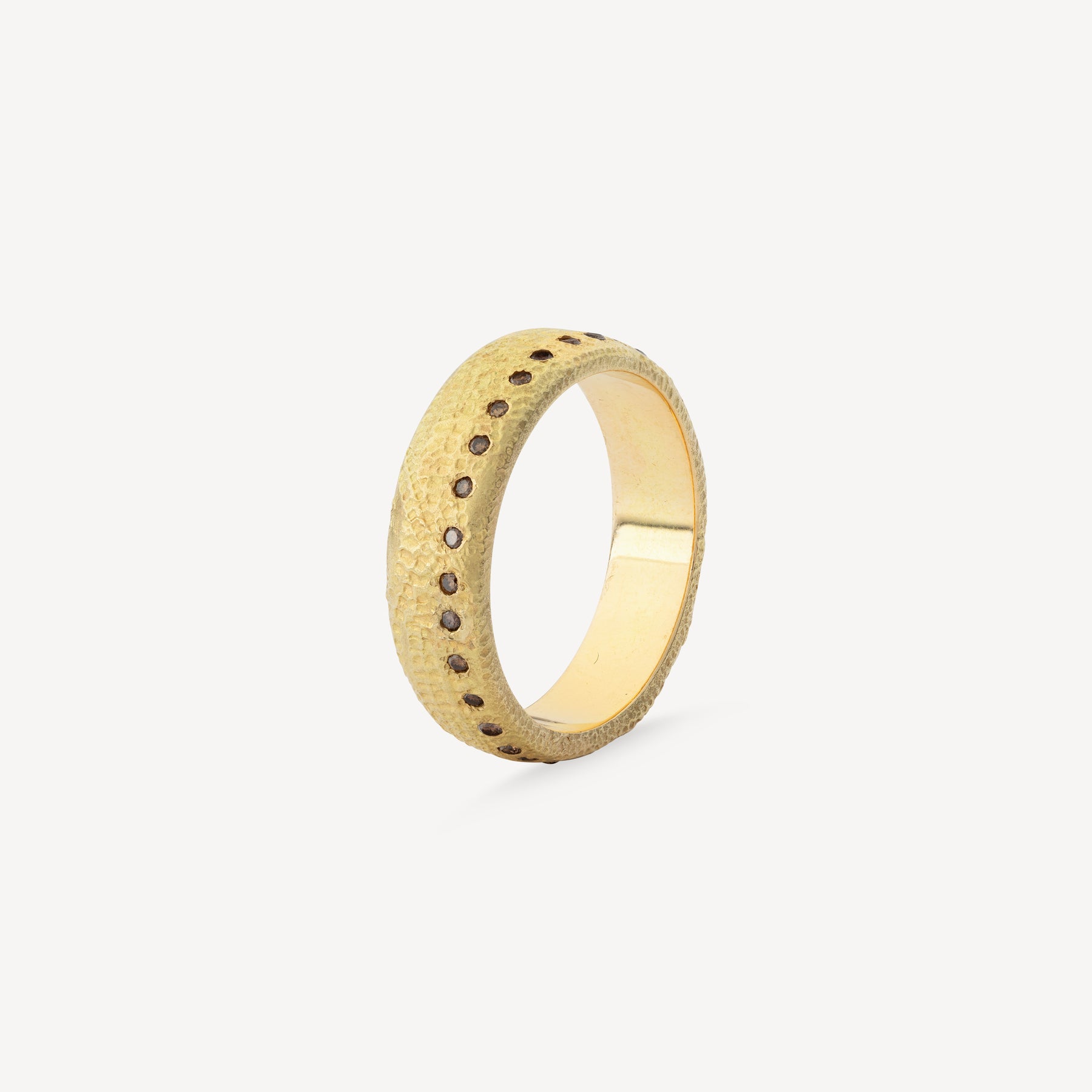 Bague Mezuza Diamants Bruns