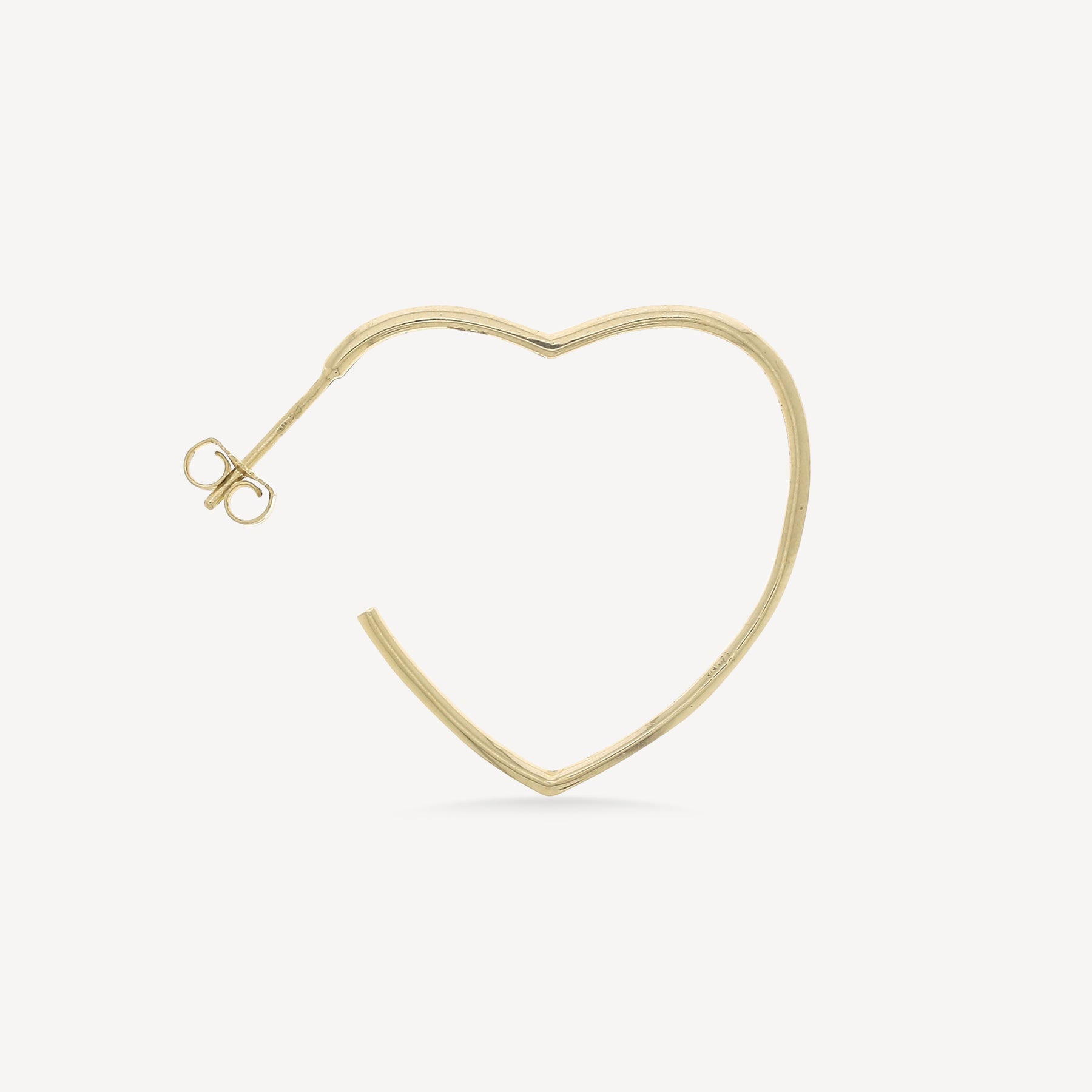 Herz-Ohrring aus Gelbgold