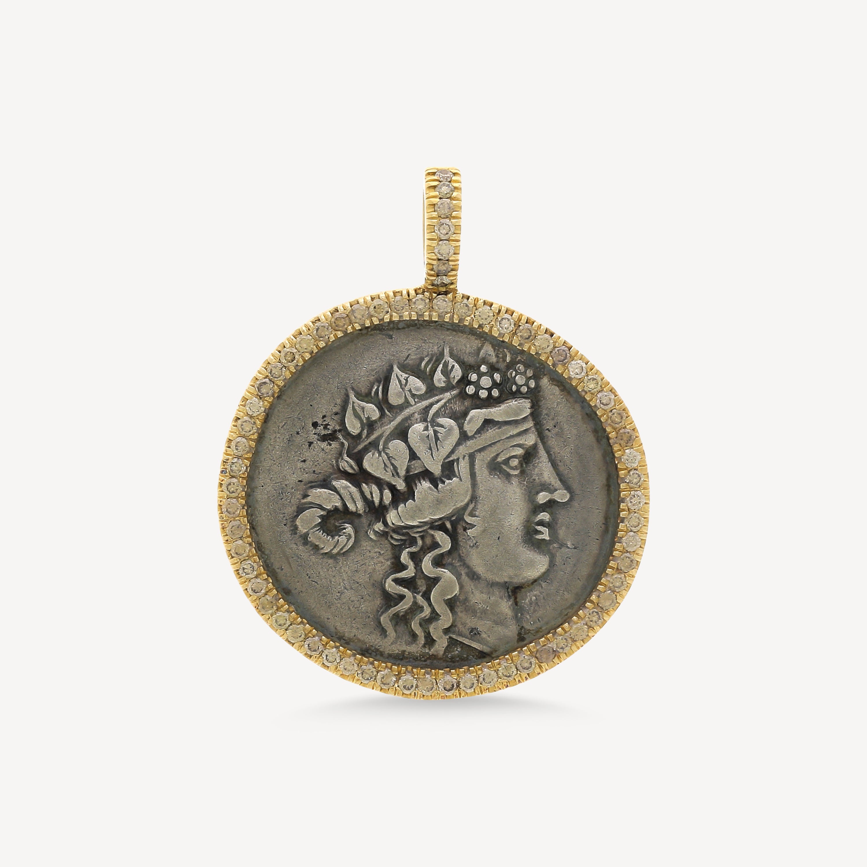 Dionysus Diamond Medal Pendant