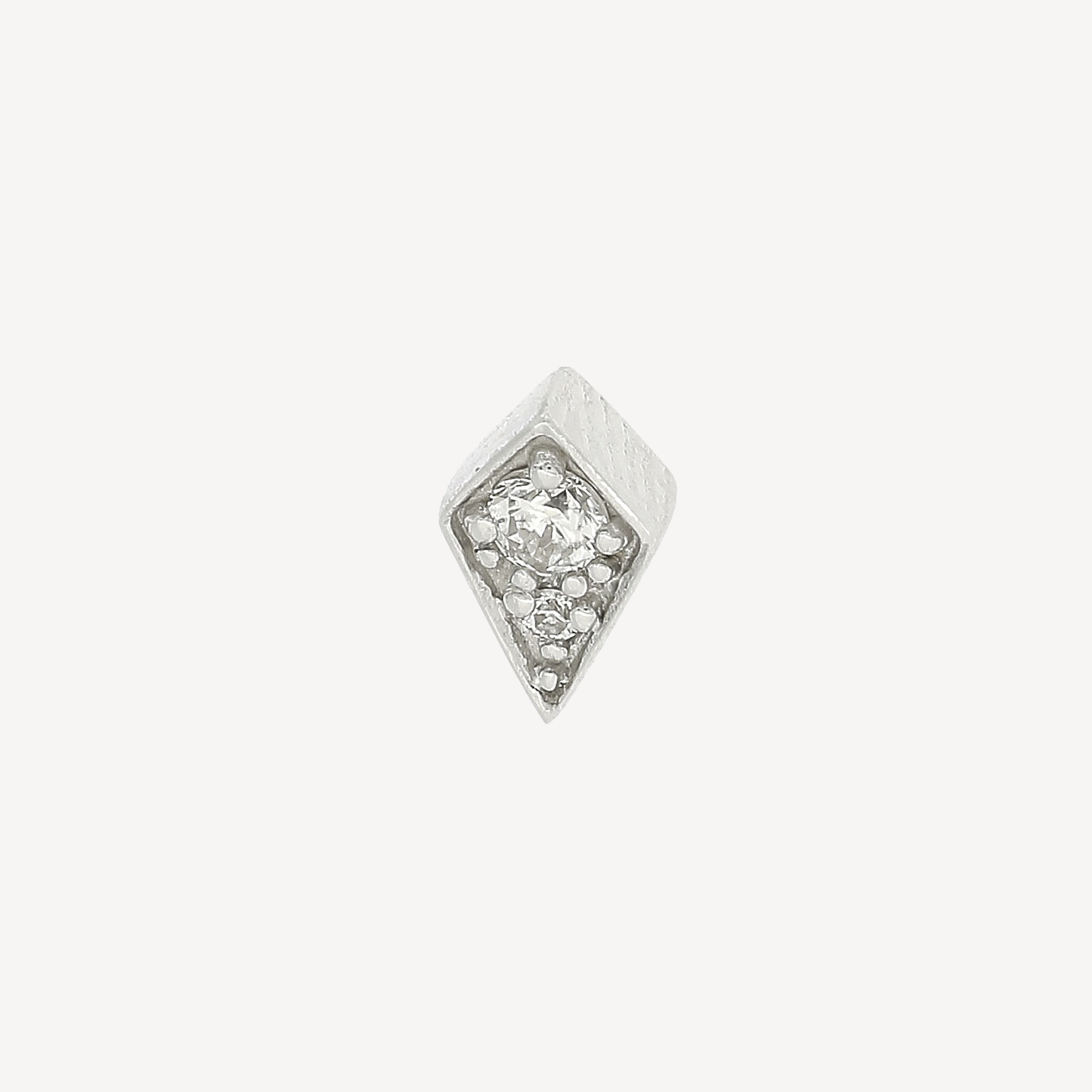 Piercing 8mm Stairway Diamants et Or Blanc