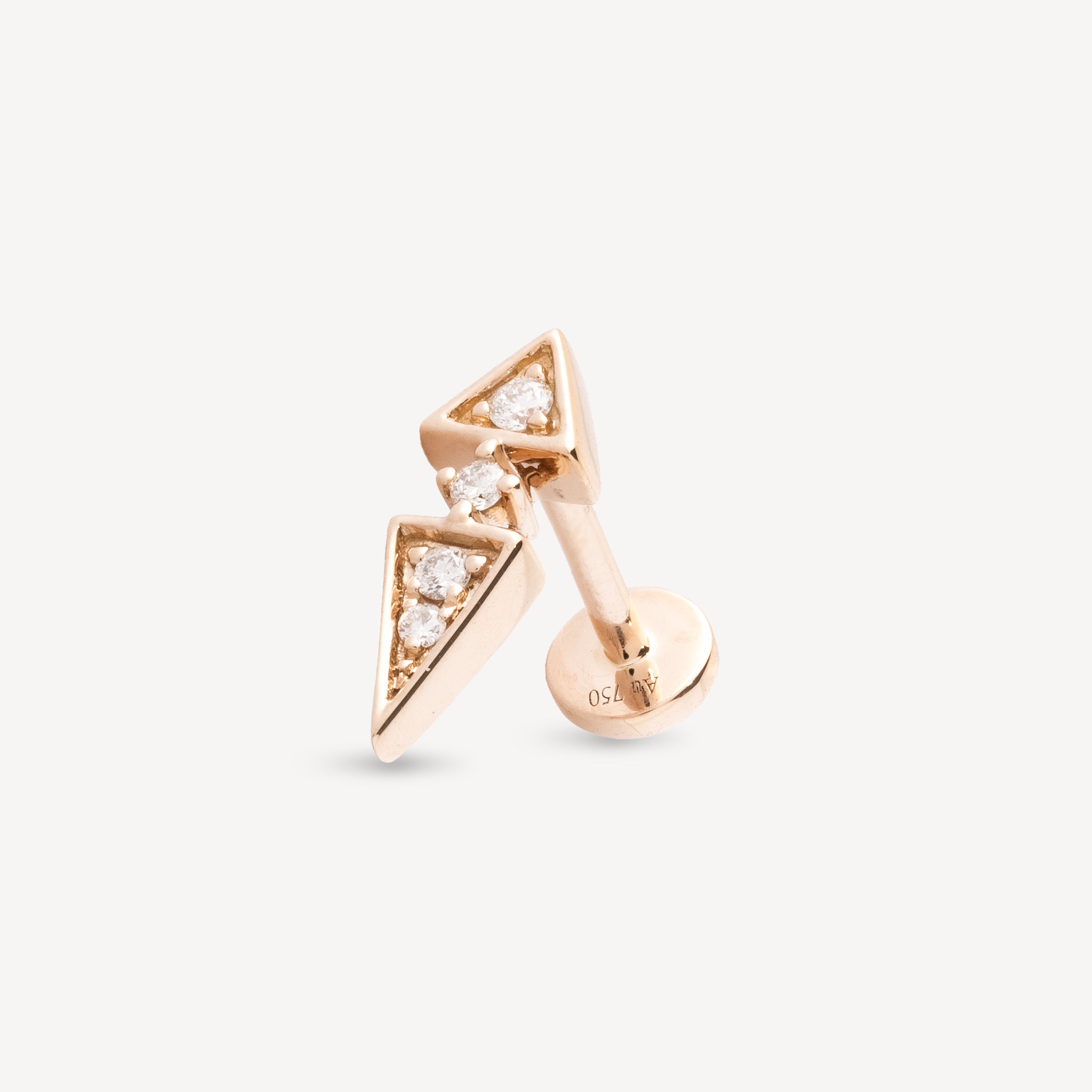 Rockaway Diamond and Rose Gold Piercing