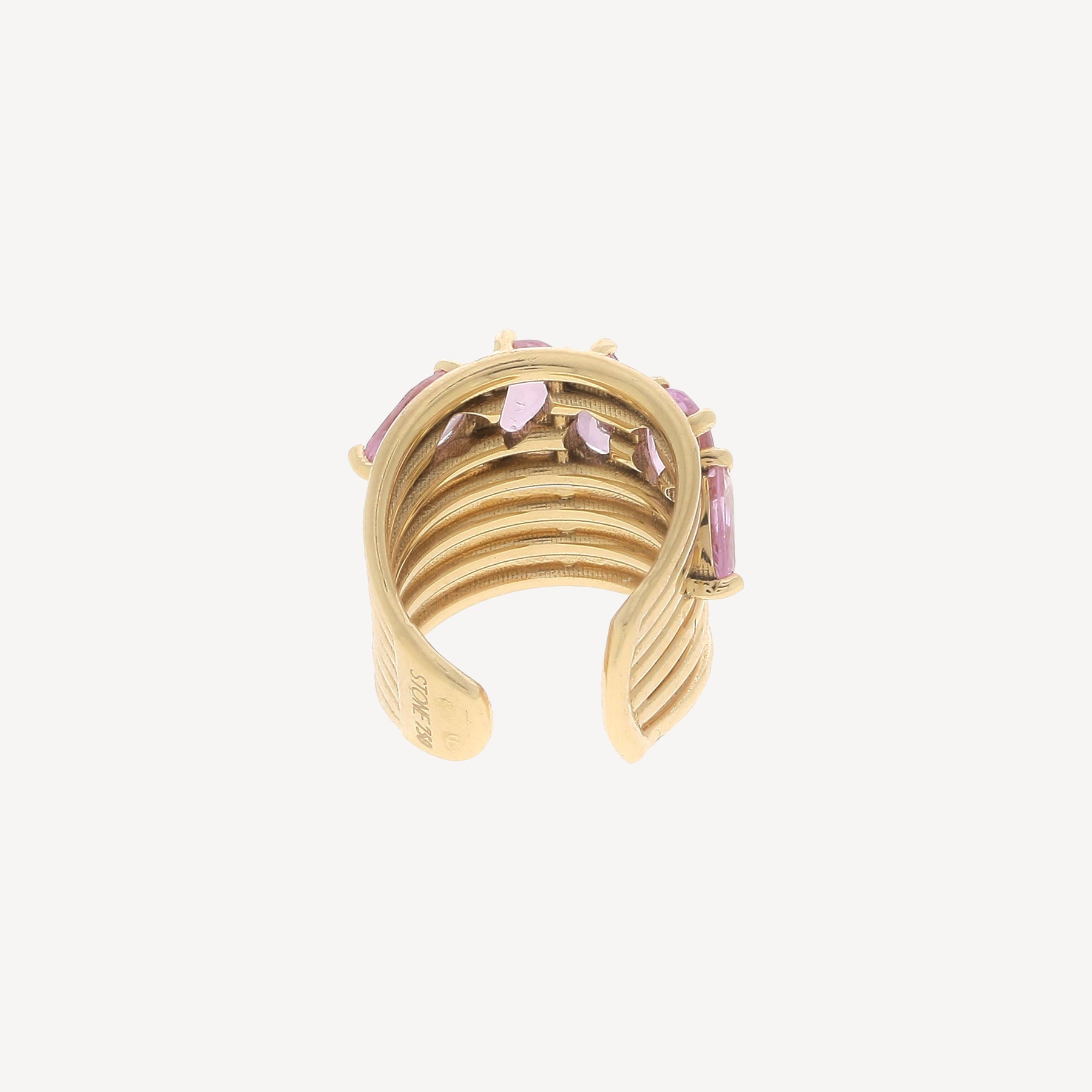 Earcuff Cluster Saphir Rose