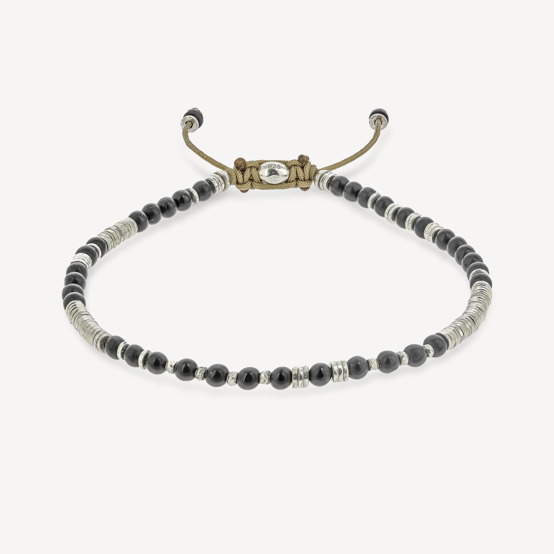 Präzises Armband aus schwarzem Onyx