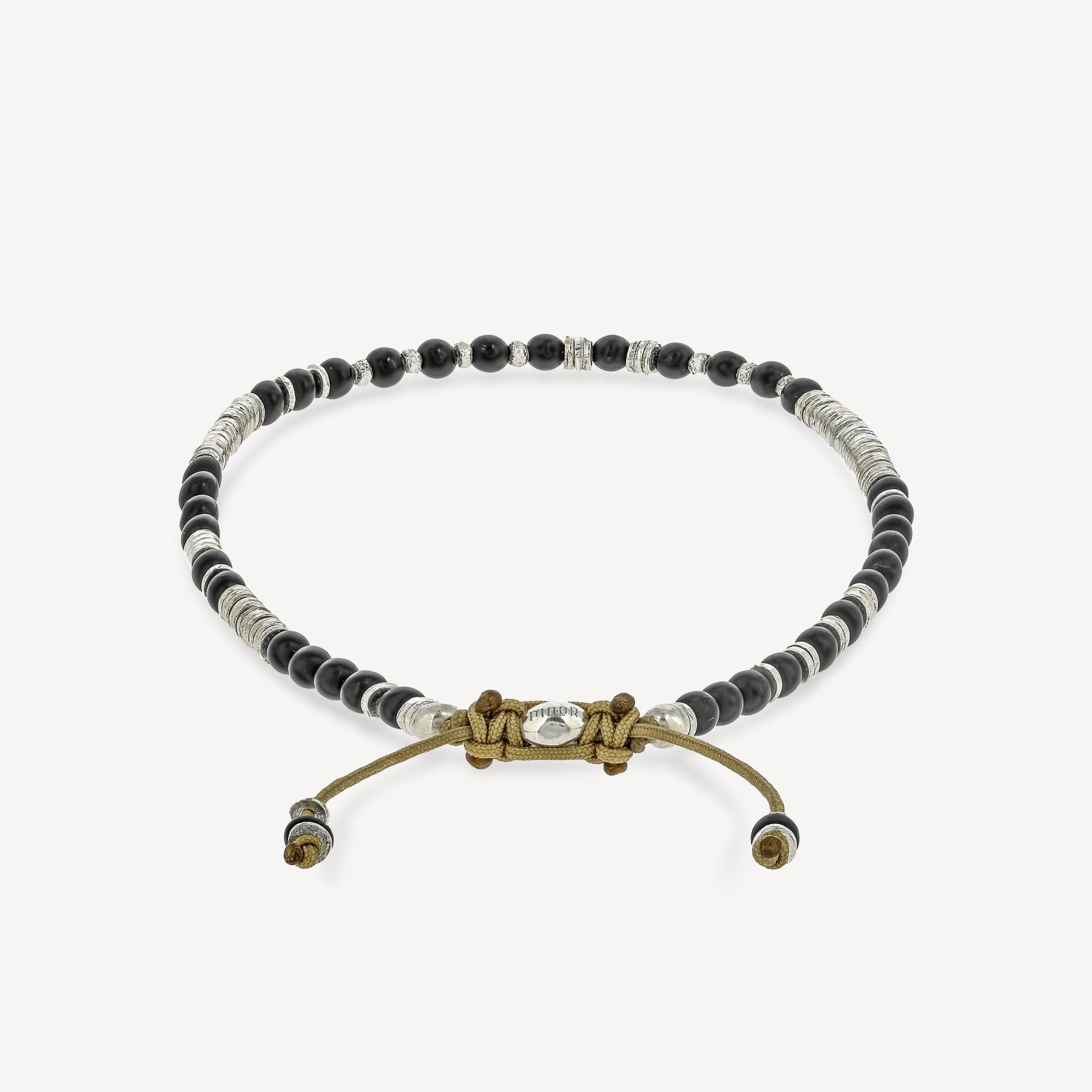 Präzises Armband aus schwarzem Onyx