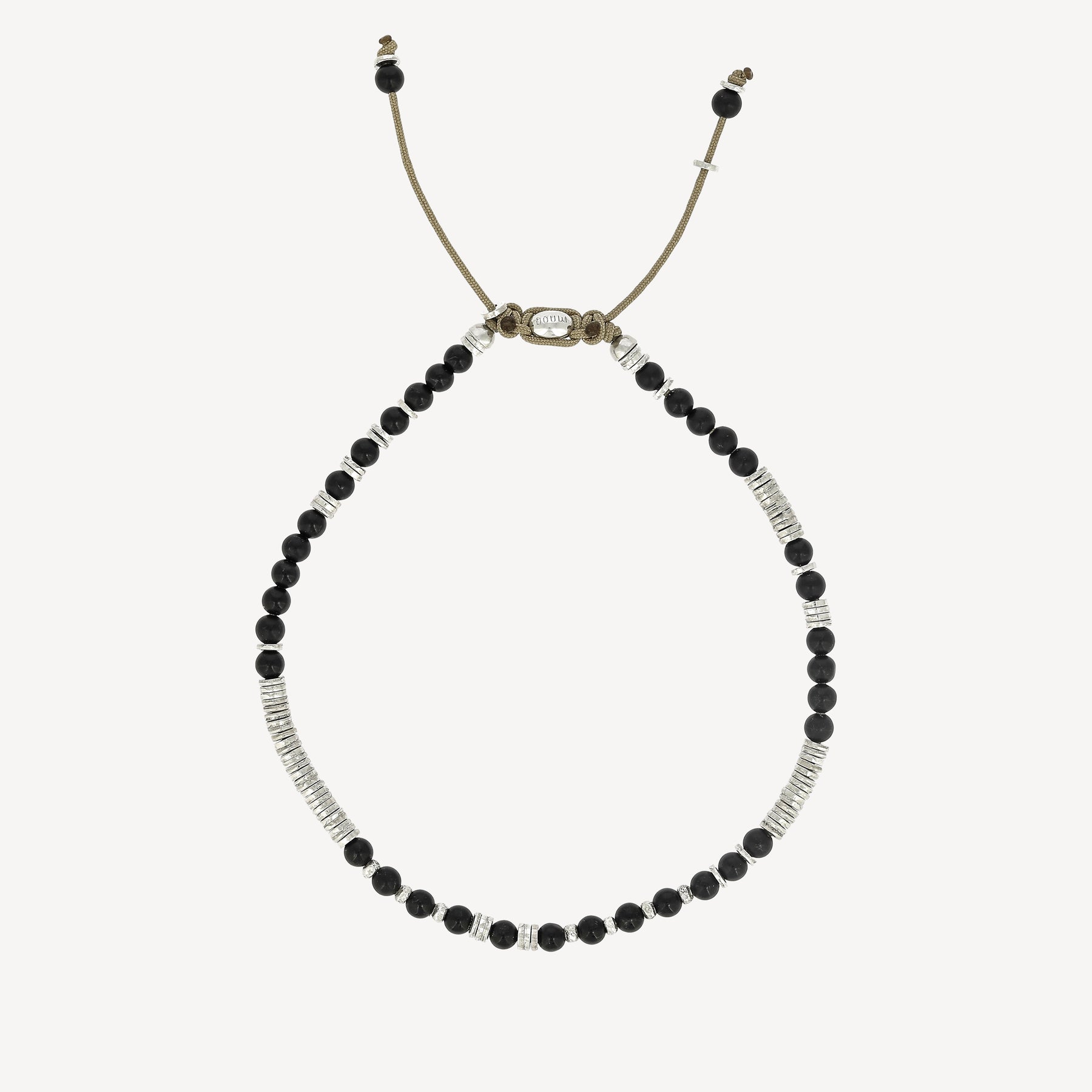 Präzises Armband aus schwarzem Onyx
