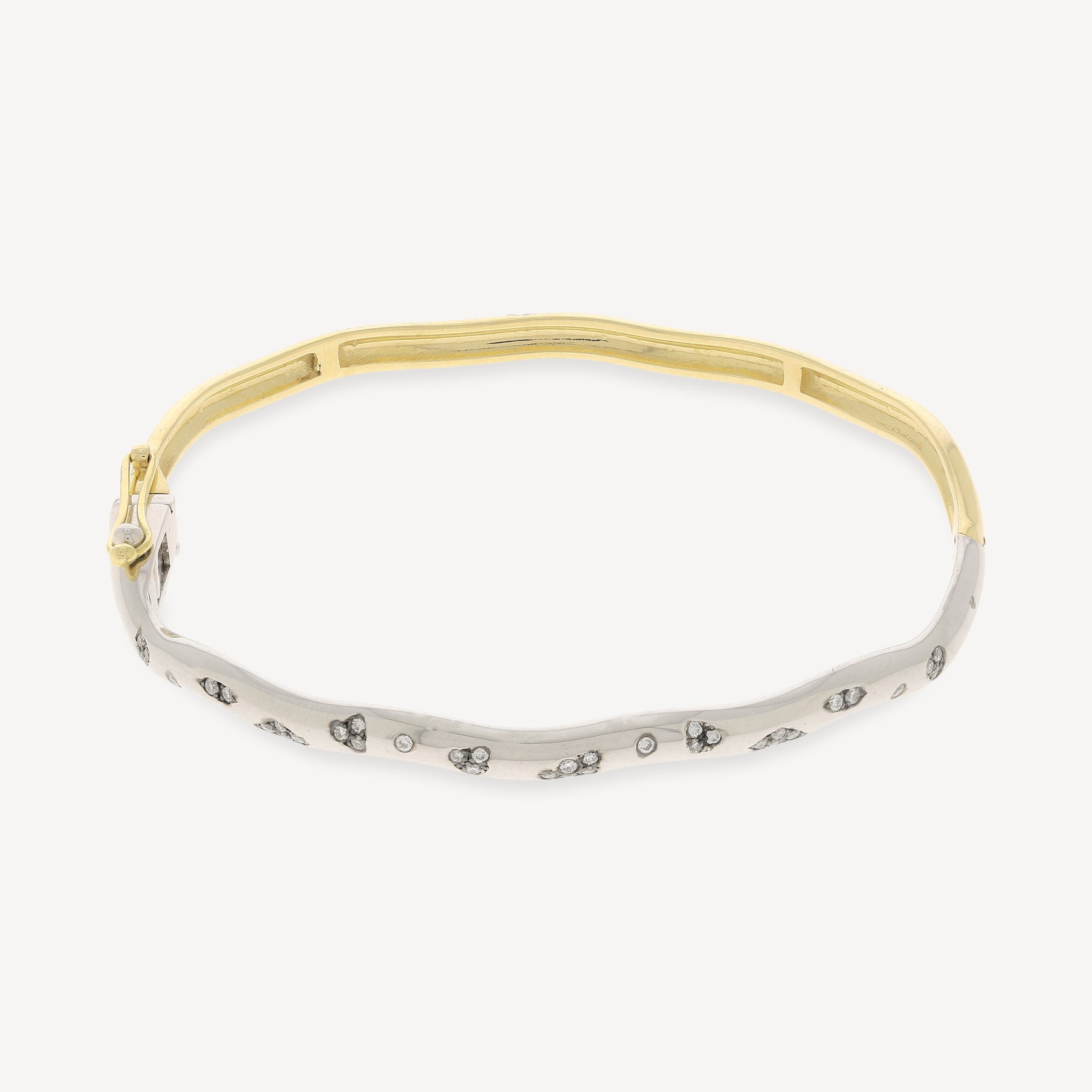 Bracelet Rebellion 2 Tone with Partial Diamonds