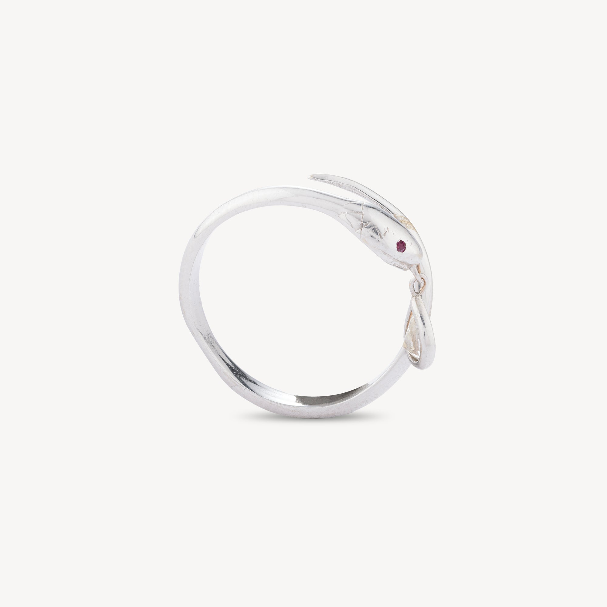 Bague Serpent Diamant et Rubis