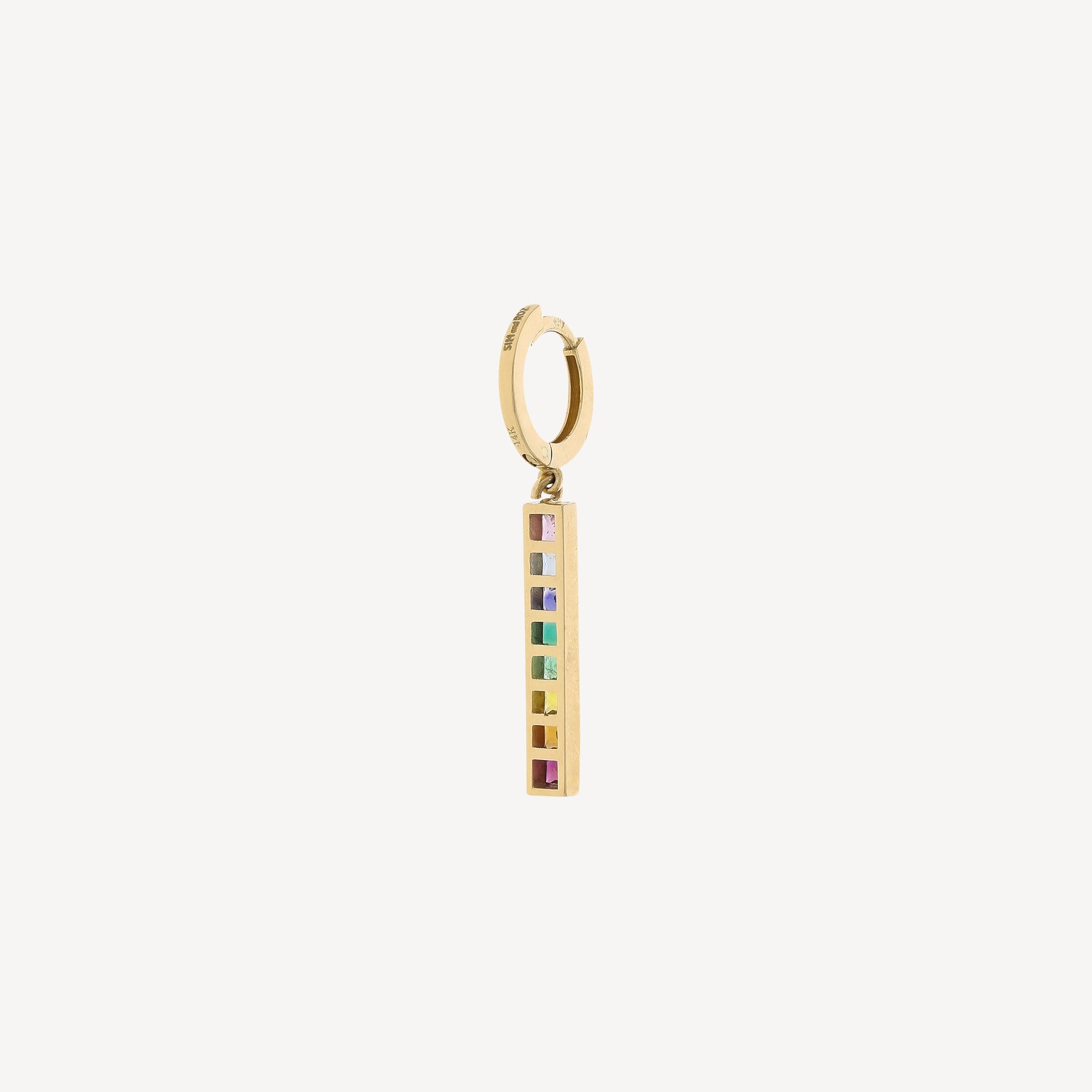 Boucle d'oreille Rainbow Initial