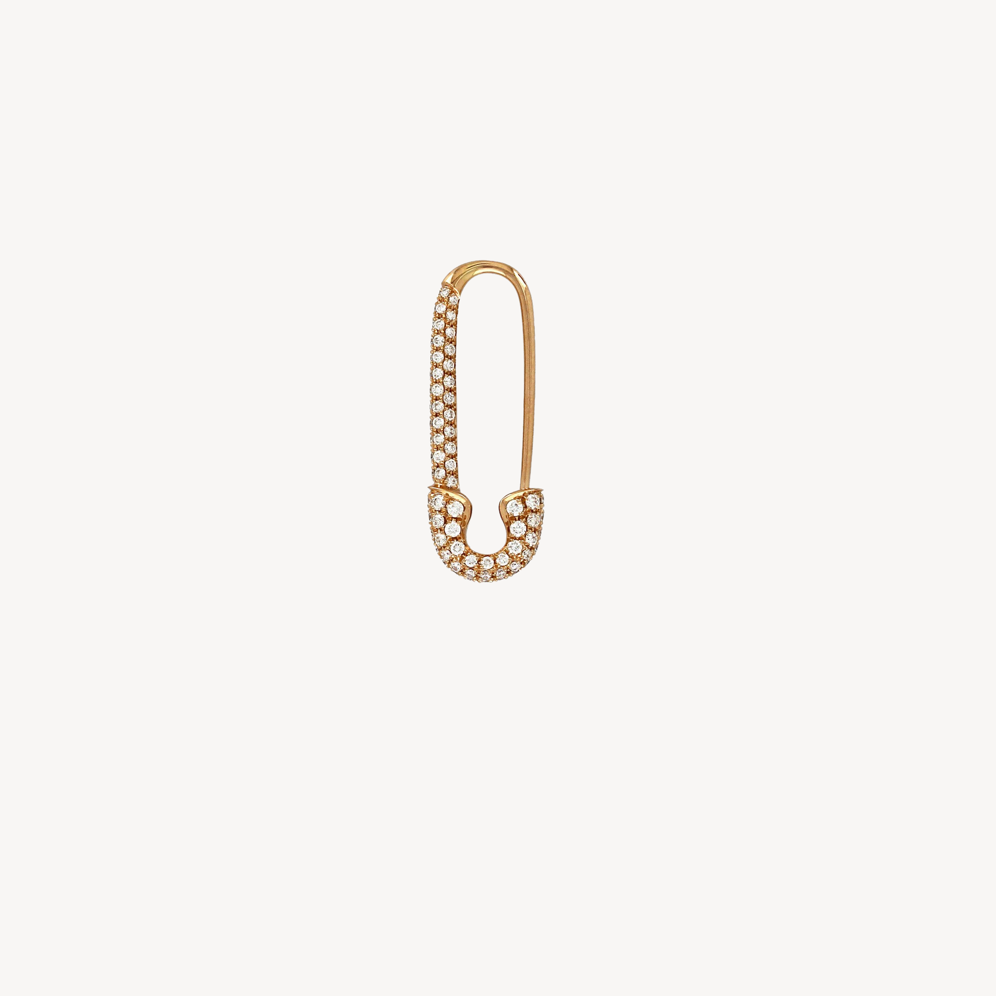 Rose Gold Safety Pin Earring