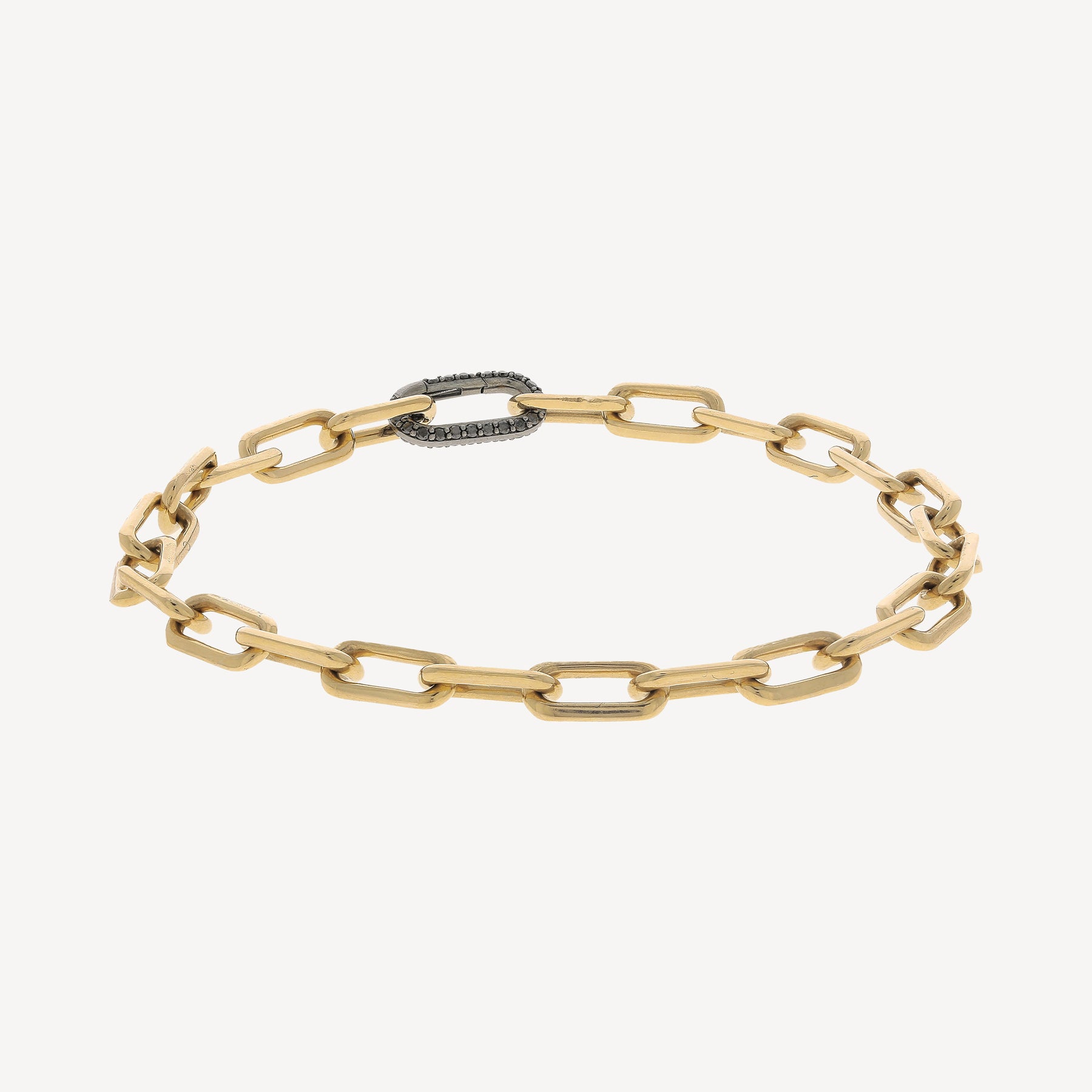 Sächsisches Gliederarmband aus Gold und schwarzen Diamanten