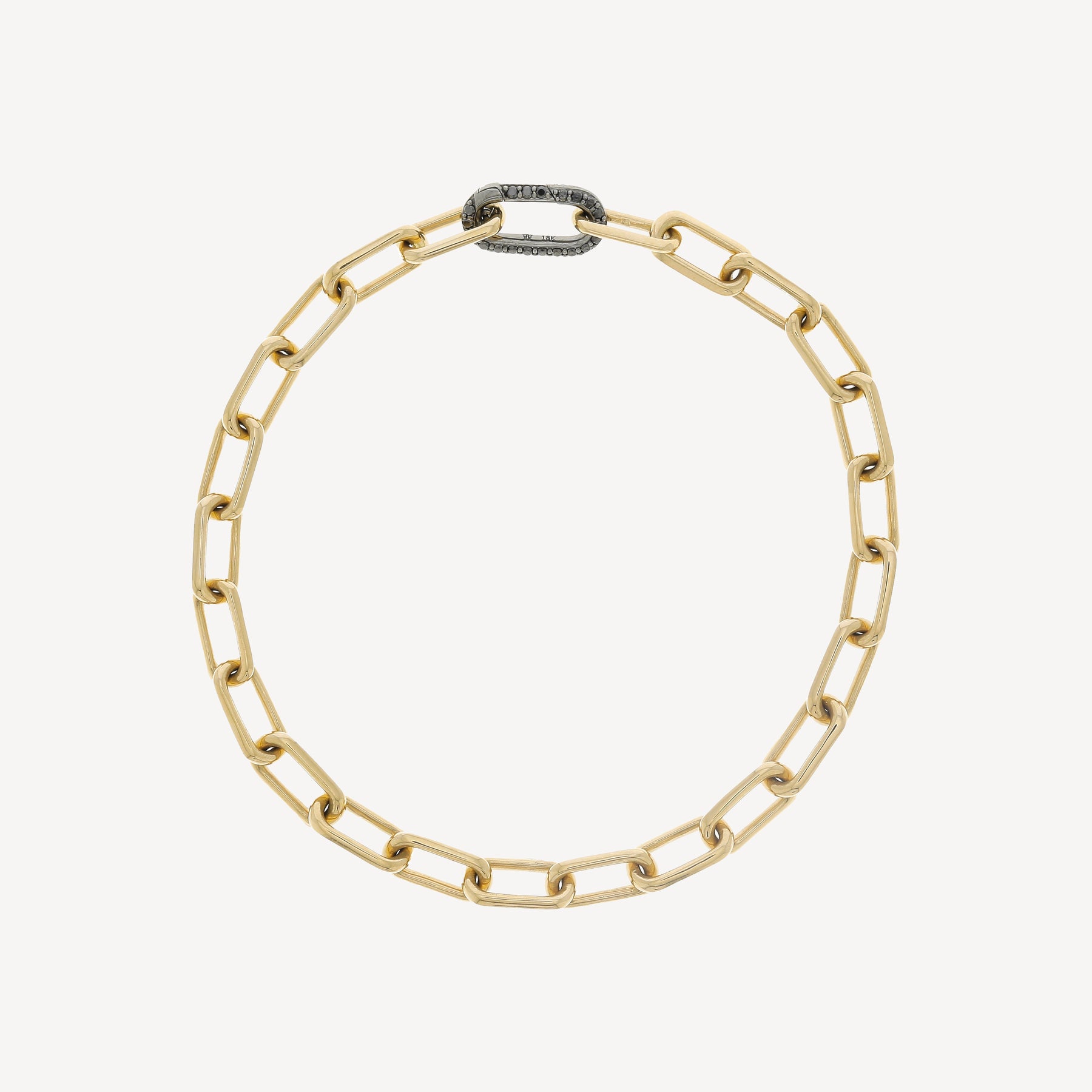 Sächsisches Gliederarmband aus Gold und schwarzen Diamanten