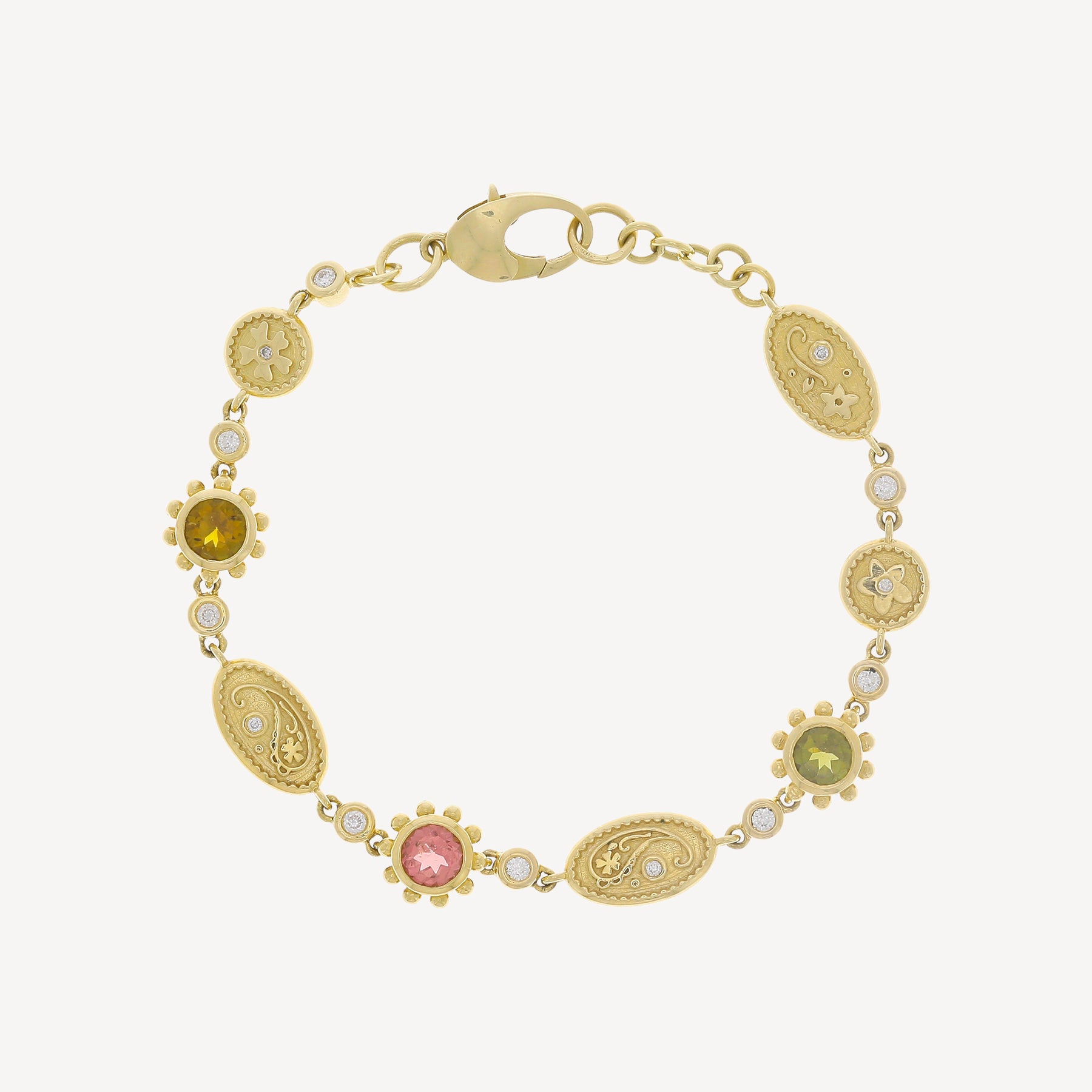 Bracelet Southwestern Chaine Multi Tourmaline