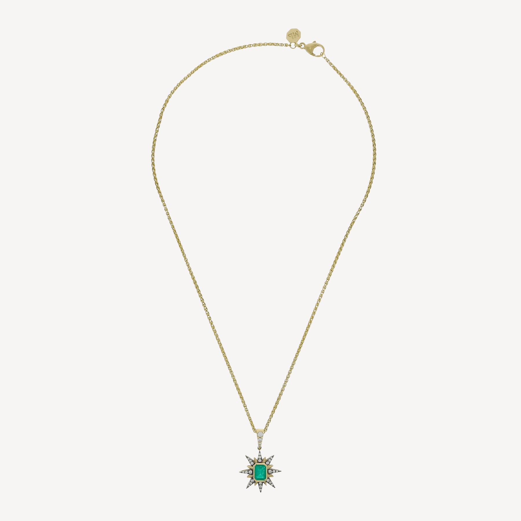Collier Starburst Charm Emeraude