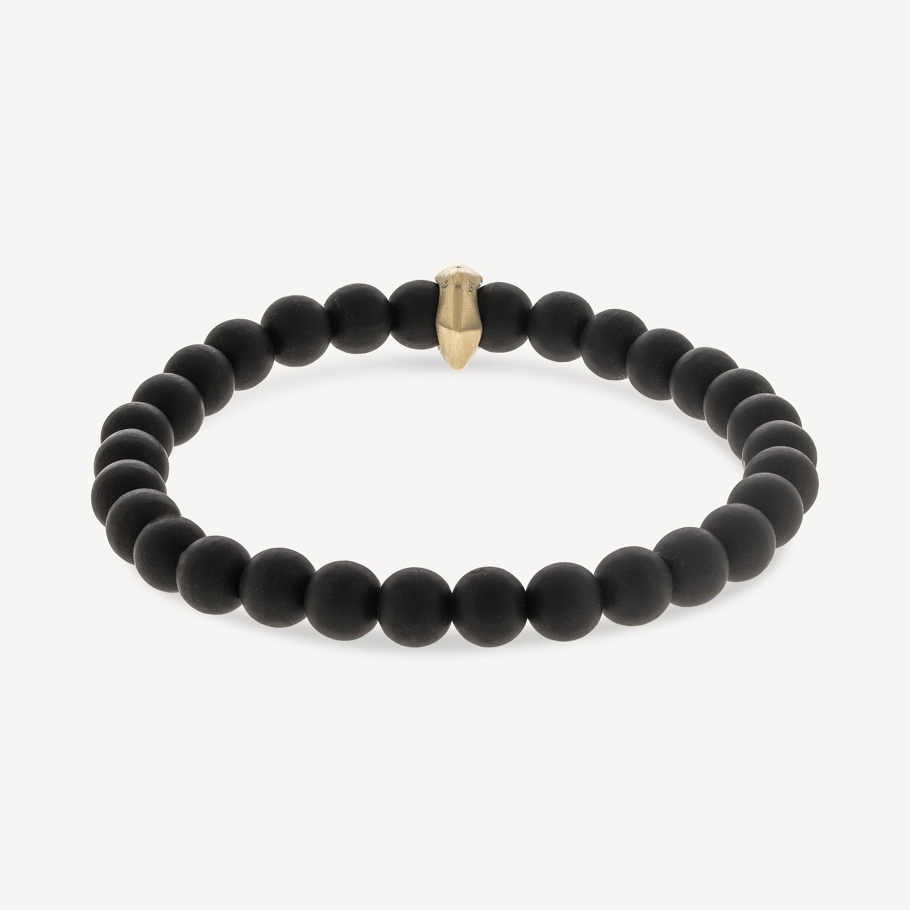 Sydney Origami-Armband aus mattem Onyx und Roségold
