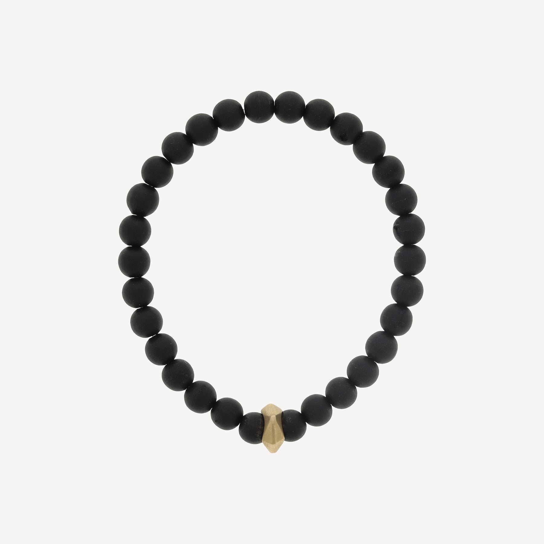 Sydney Origami-Armband aus mattem Onyx und Roségold