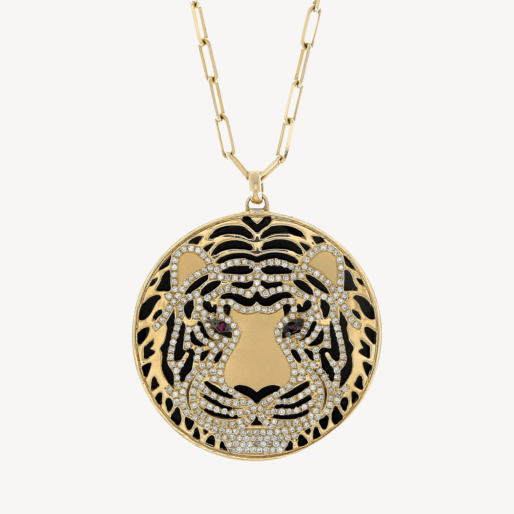 Collier Tiger Diamond Or Rose