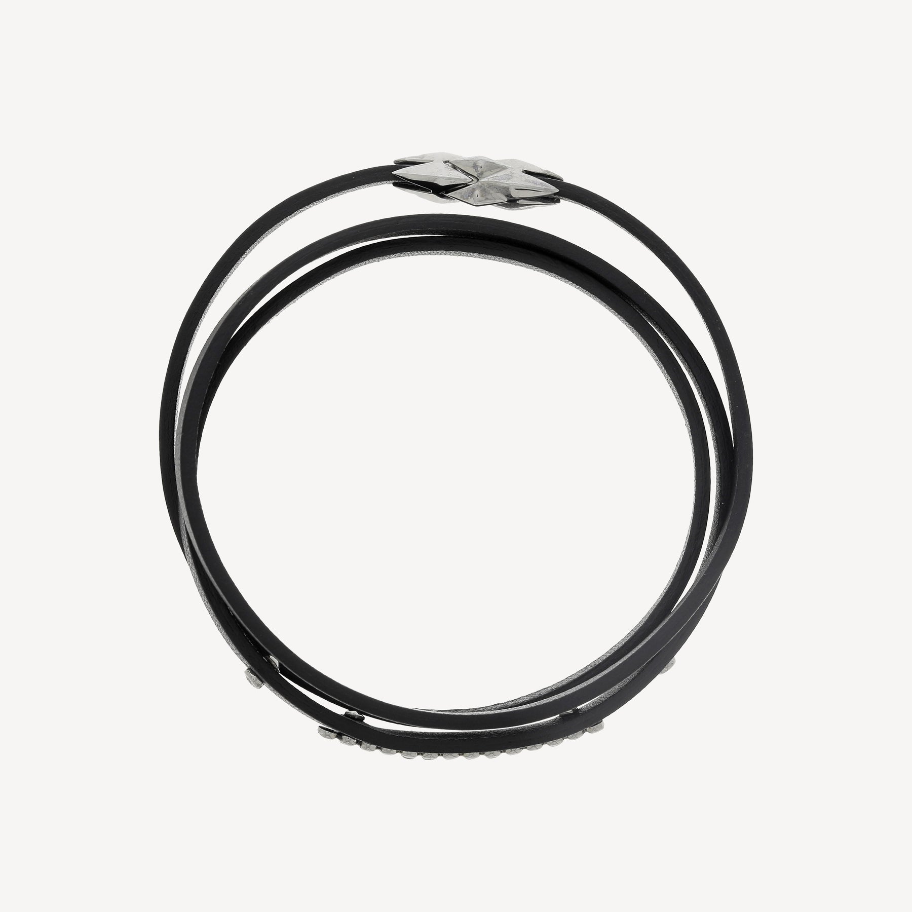 Armband 3 Touren Schwarzgold mit schwarzen Diamanten