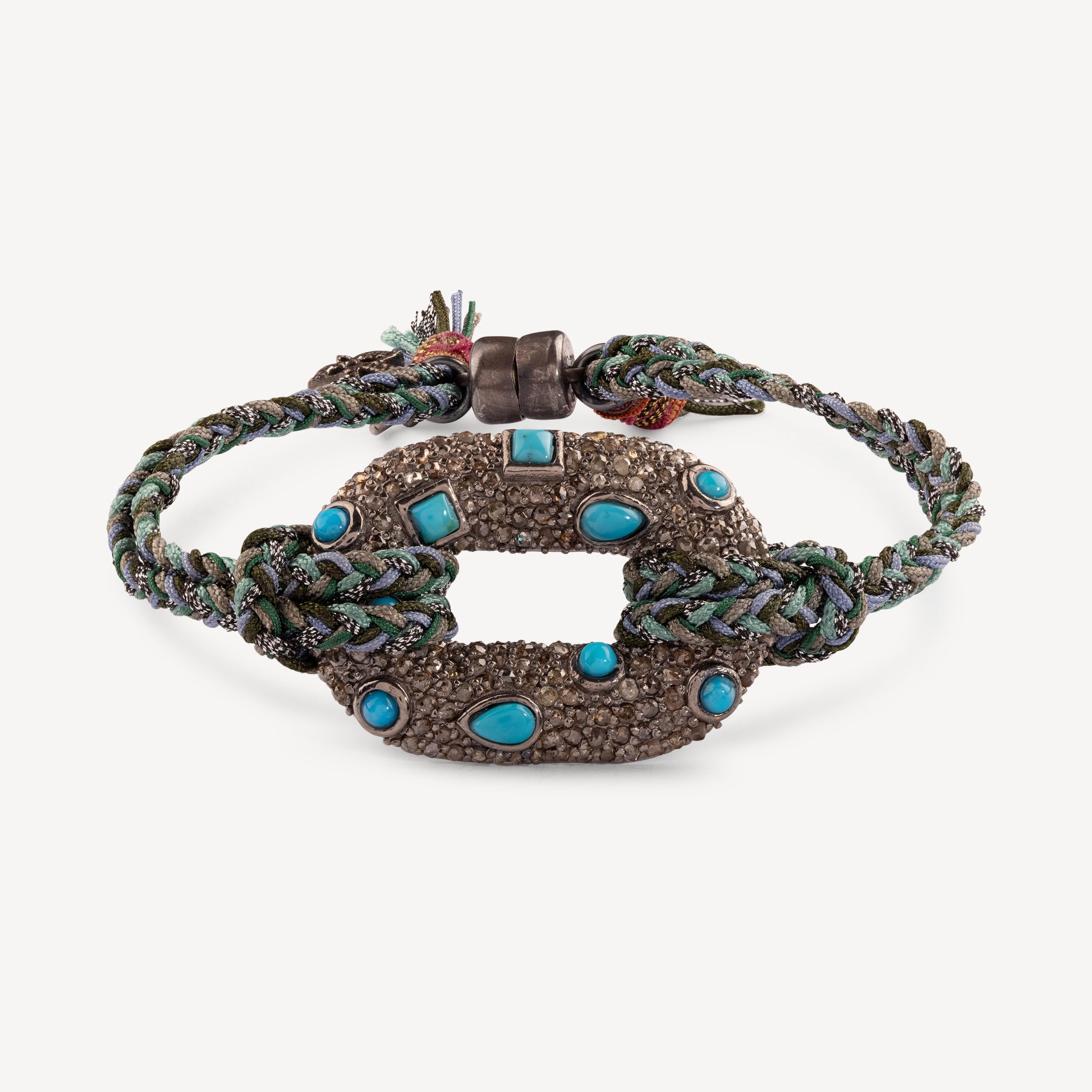 Türkisfarbenes Armband mit rundem Verschluss