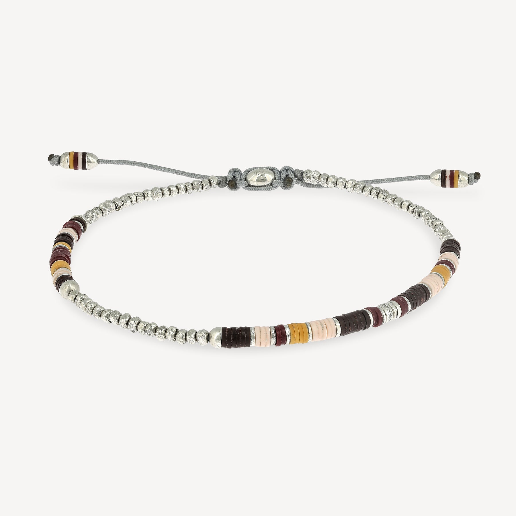 Volta 4 Armband braune Musterperlen