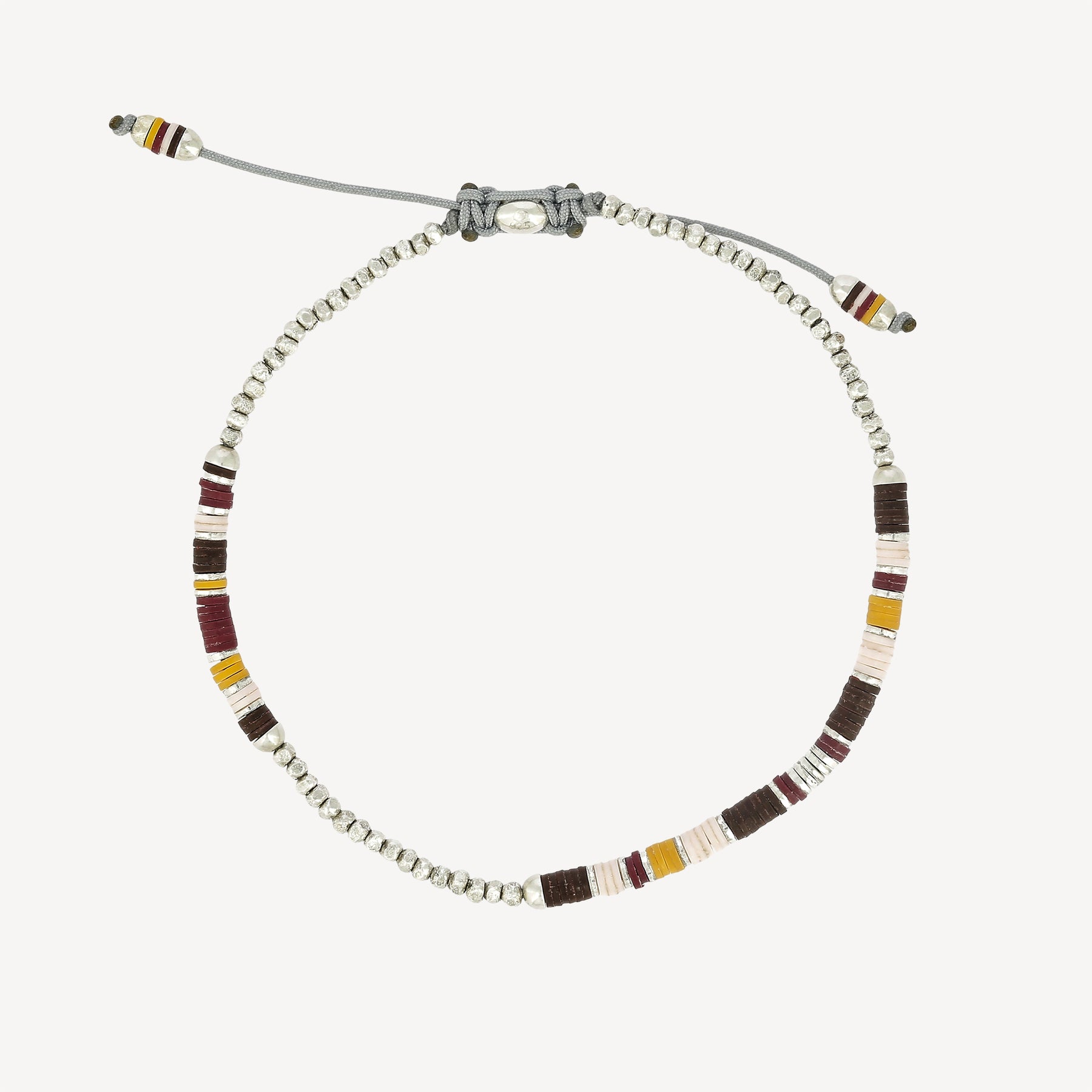Volta 4 Armband braune Musterperlen